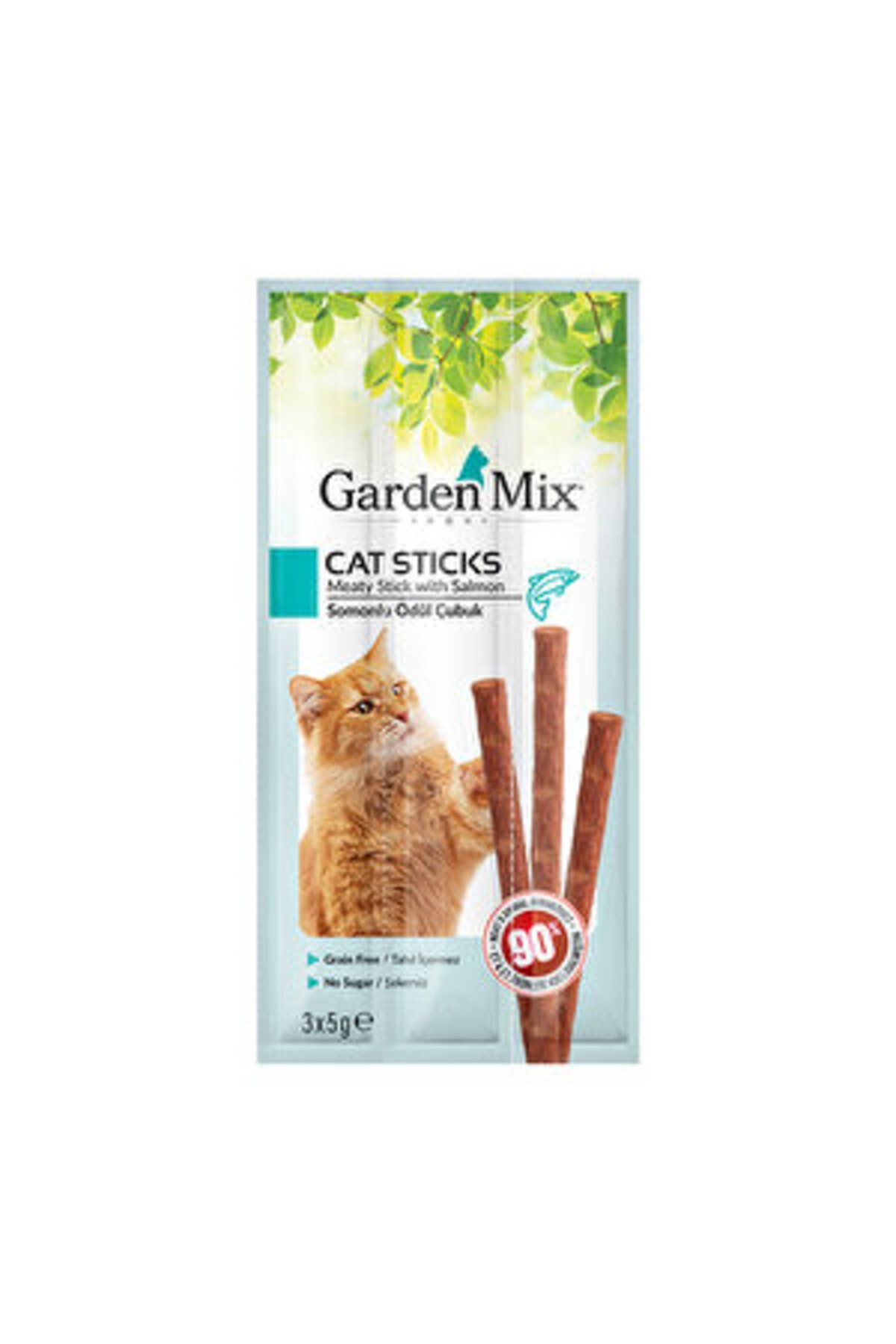 Garden Mix Somonlu Kedi Stick Ödül Maması 3 x 5 gr ( 1 ADET ) ( PETSHOP )