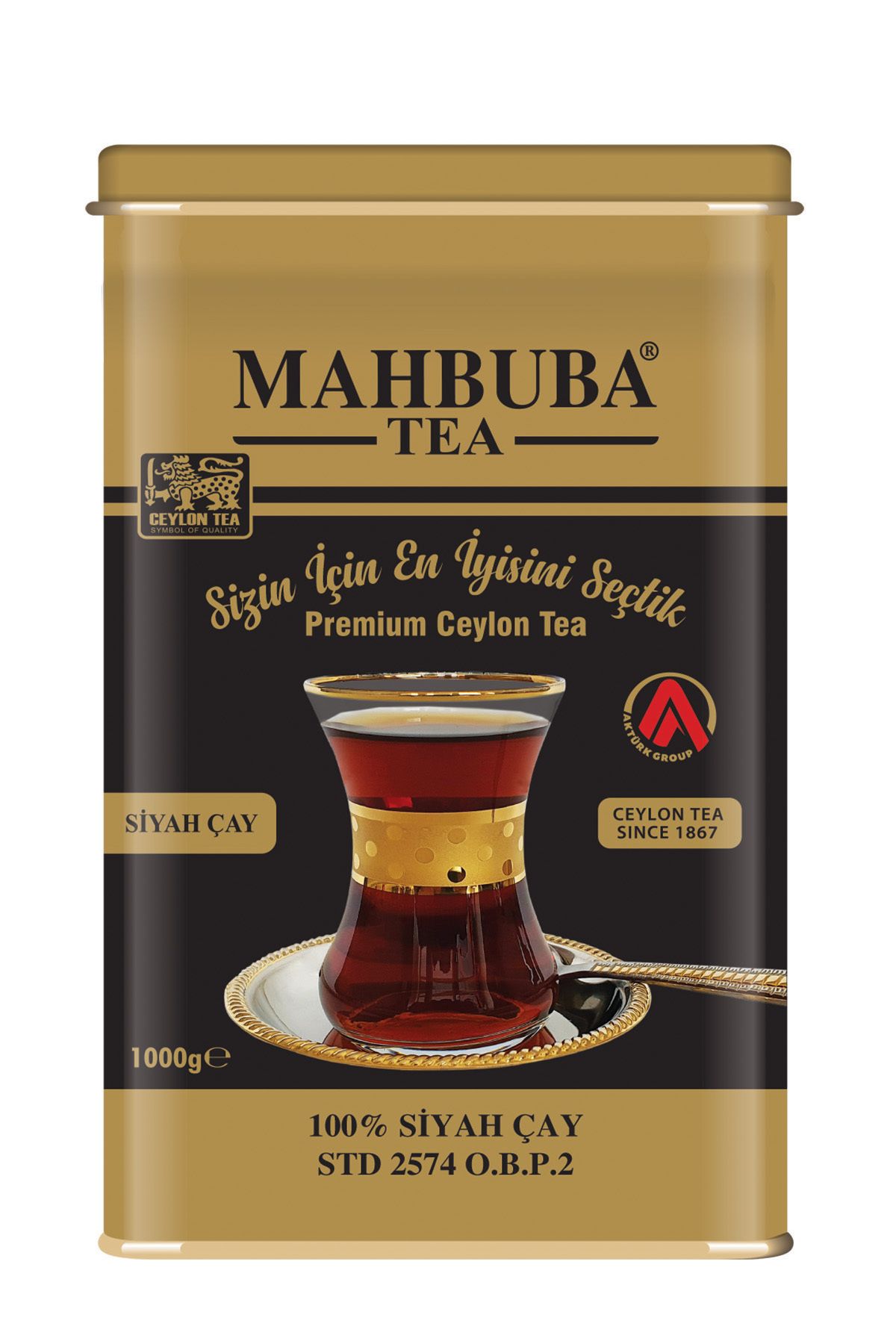 Mahbuba Tea Std 2574 Premium Ithal Seylan Sri Lanka Ceylon Kaçak Siyah Yaprak Çayı 1kg Teneke