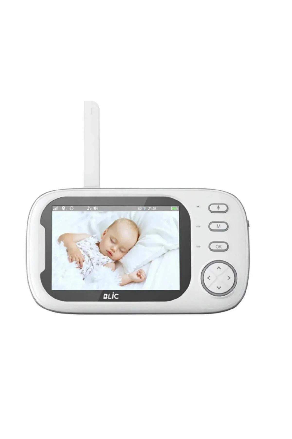 KARAQUA Lcd Ekranlı GeceGörüşlü Bebek Monitörü Bebek IzlemeKamerası Oda Sıcaklığı Kontrollü Kablosuz