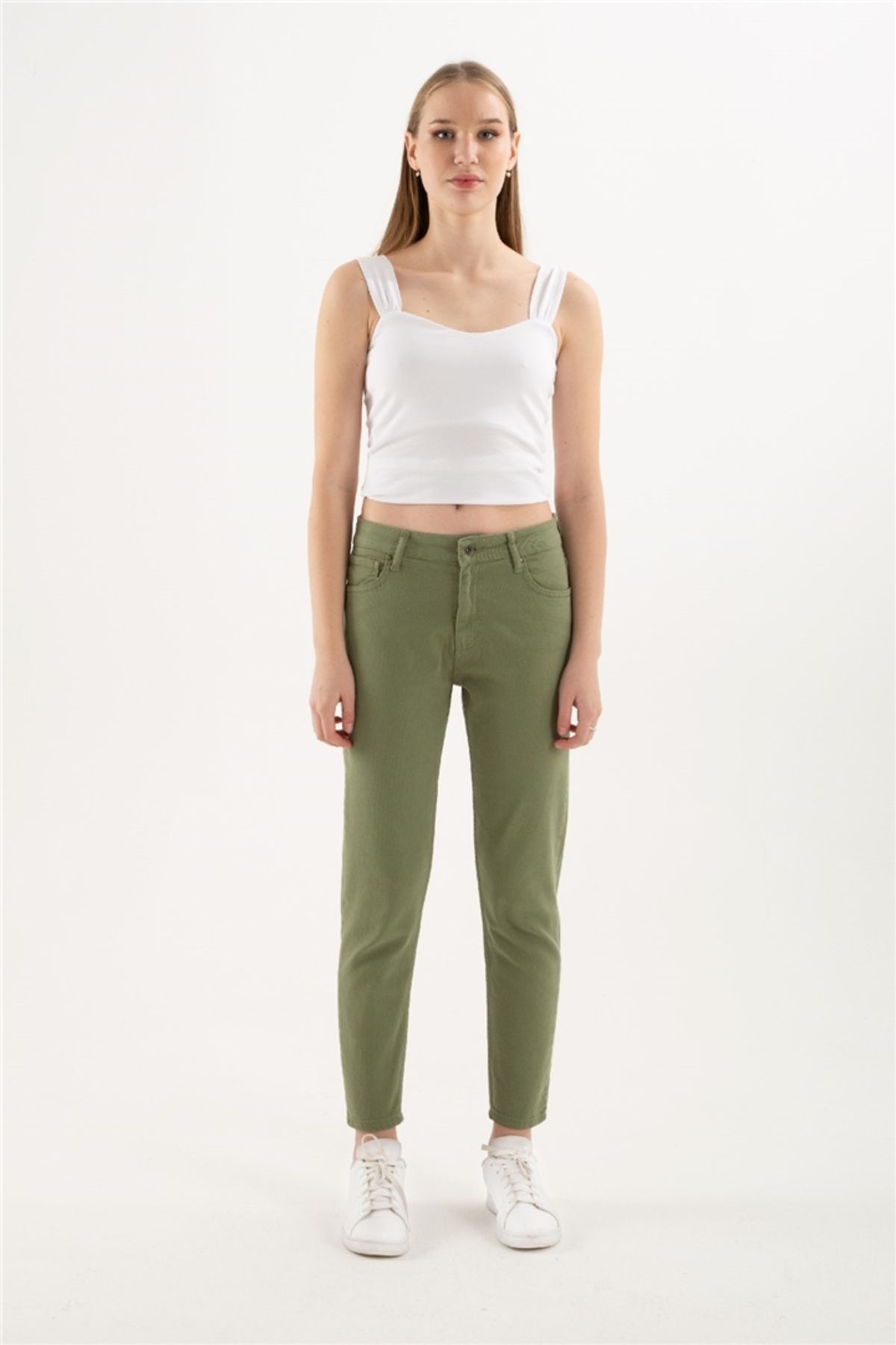 Fashion Friends Denim Pantolon Yeşil / Green