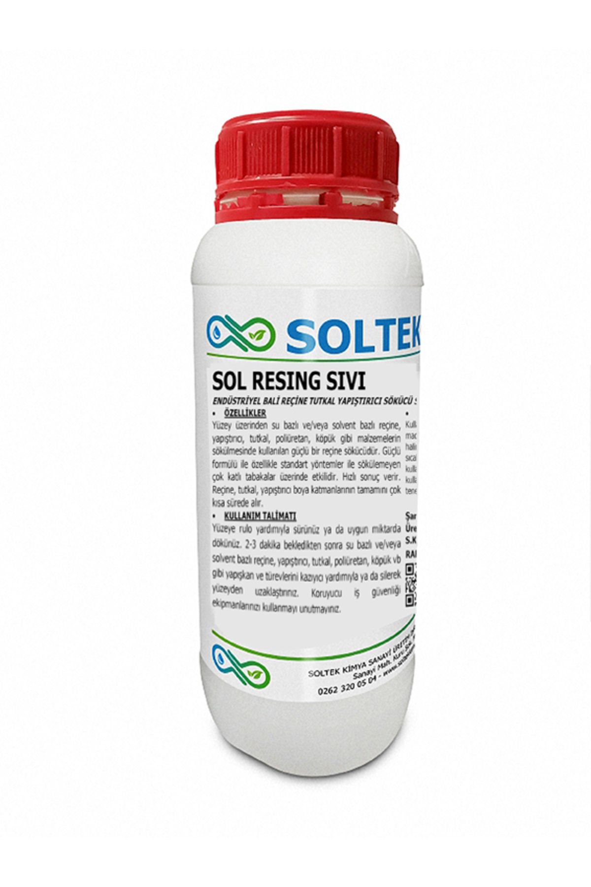 SOLTEK KİMYA Endüstriyel Reçine Yapışkan Tutkal Bally Sökücü -SOL RESING