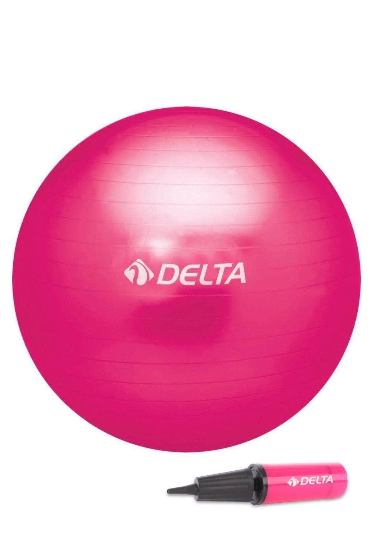 Delta 55 cm Fuşya Deluxe Pilates Topu Ve Çift Yönlü Pompa Seti