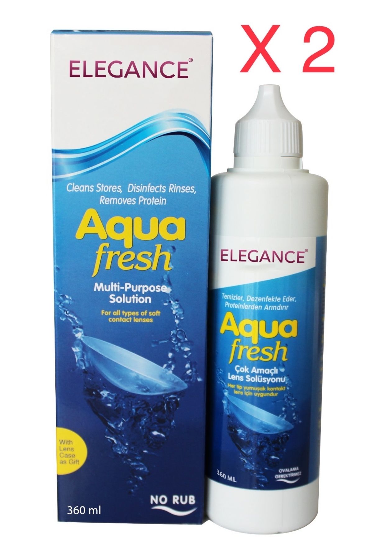 Aquafresh Elegance Aqua Fresh 360 ml + 2 ADET Lens Solusyonu