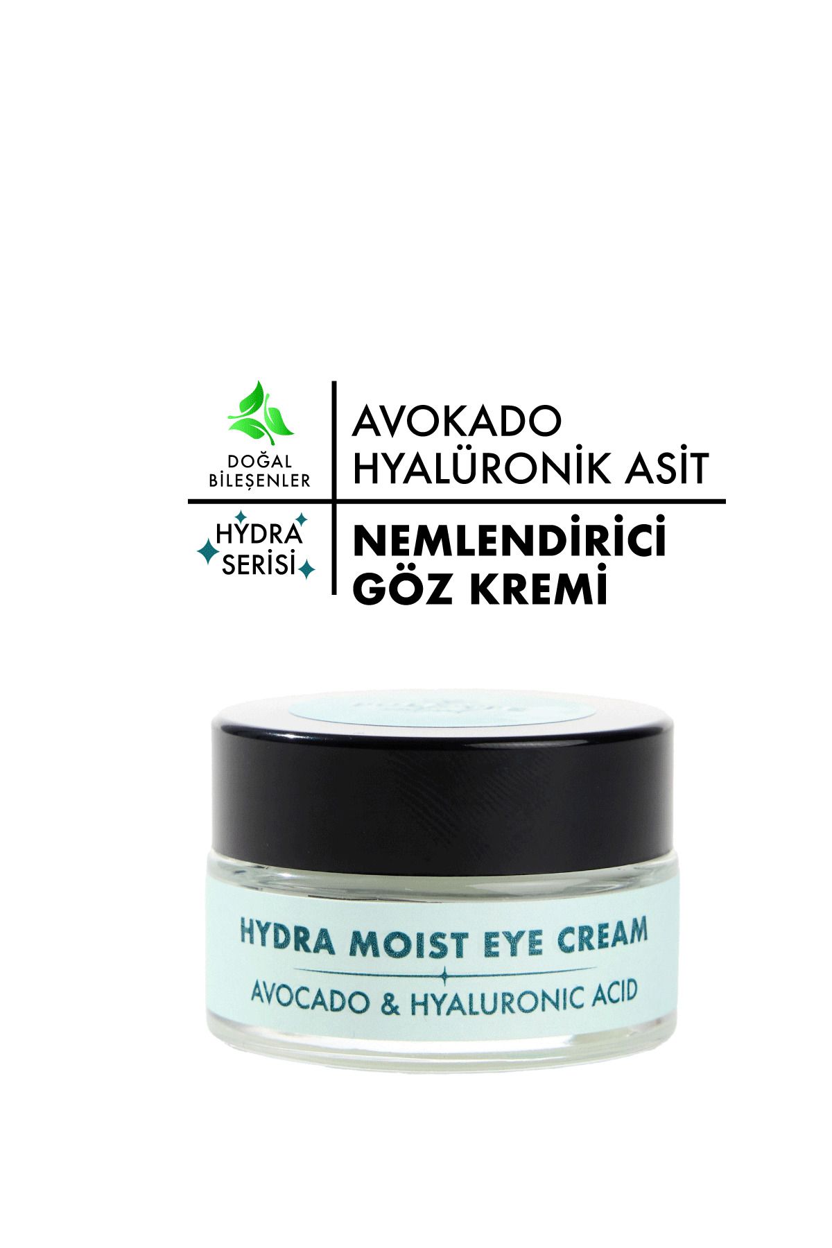 Polente Natural Hydra Moıst Eye Cream- Avokado & Hyalüronik Asit Nemlendirici Göz Kremi