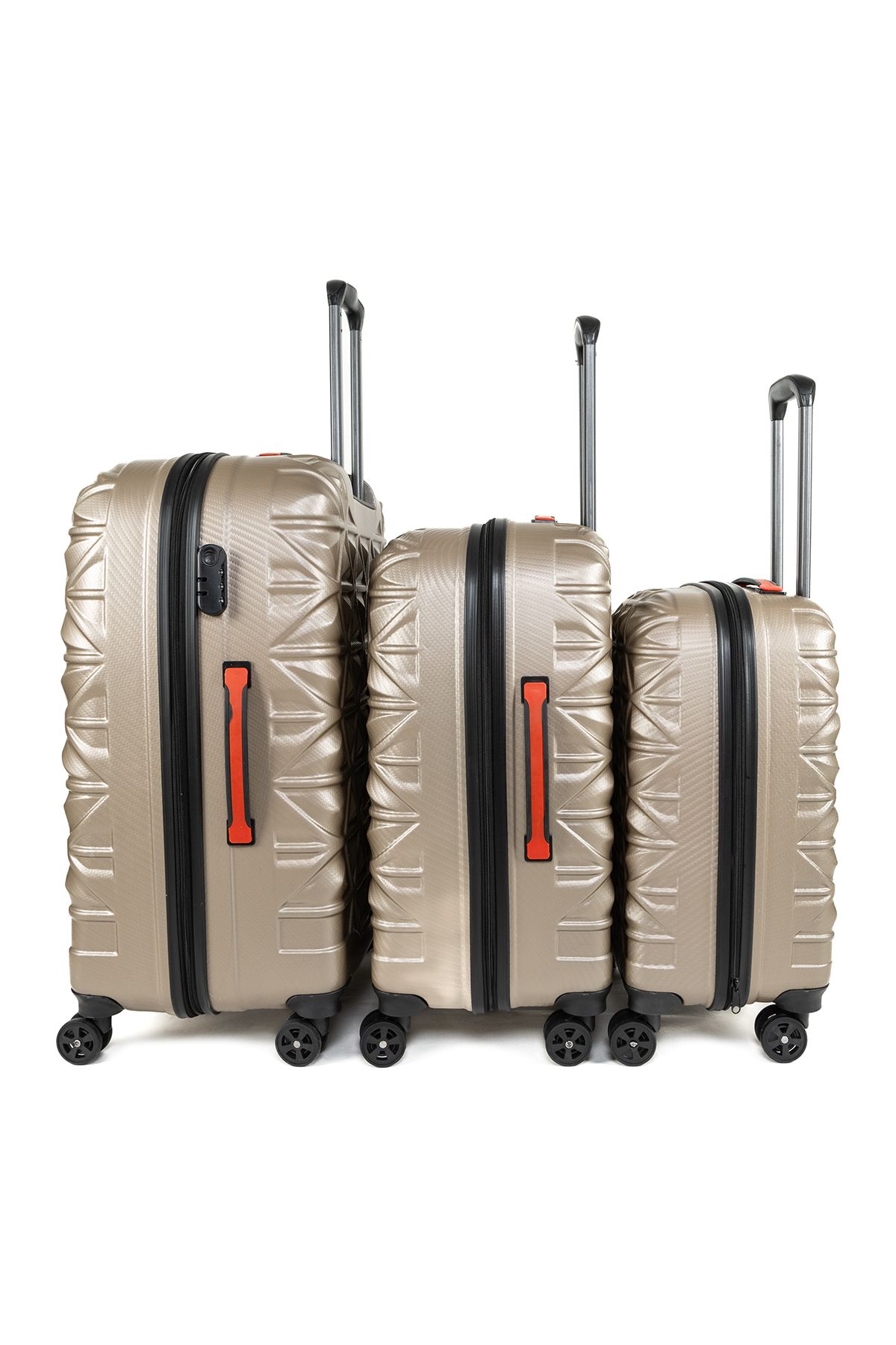 LAYLİNE 3'Lü Lüx Kilitli Valiz & Bavul Seti