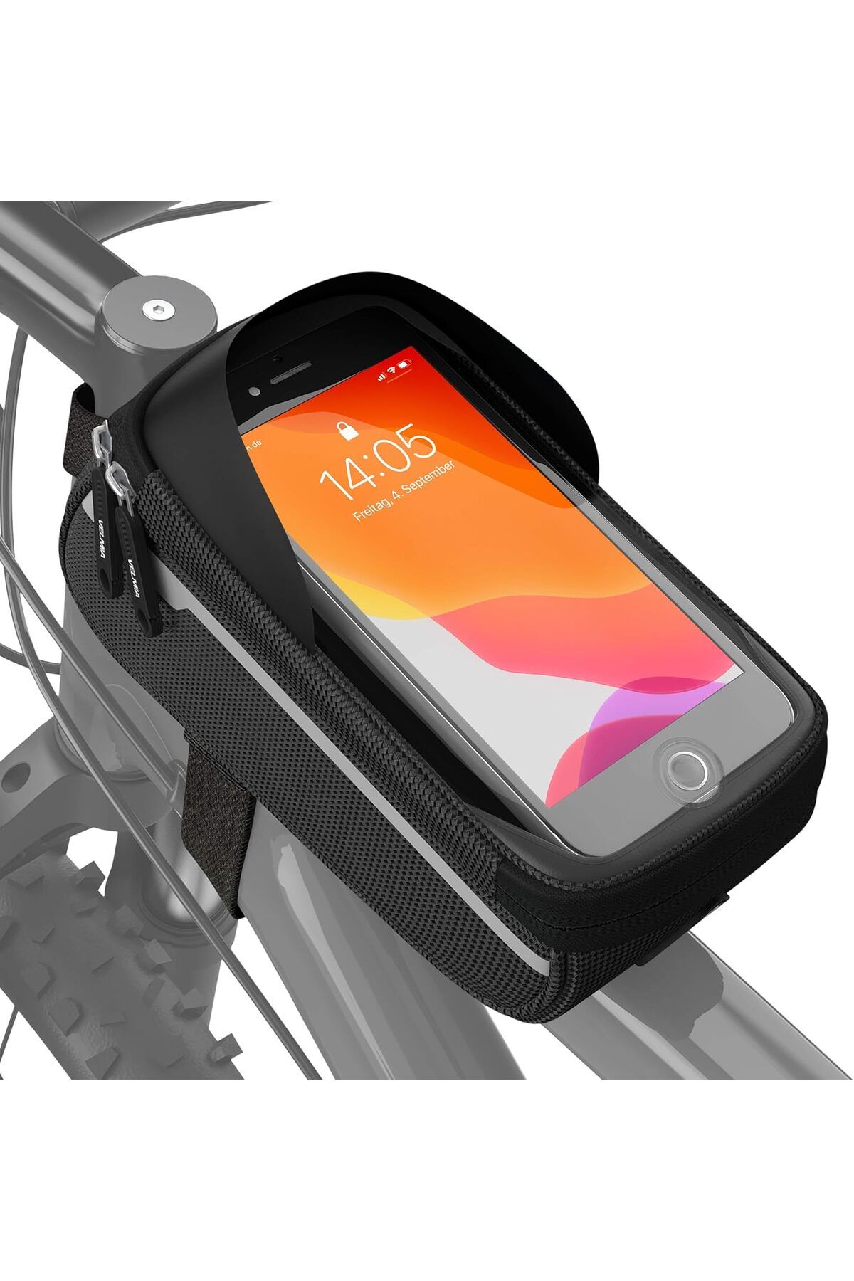 Hobimtek Bisiklet Telefon Tutucu Su Geçirmez Dokunmatik Tutucu Motor Tutucu Navigasyon Bisiklet Çantası