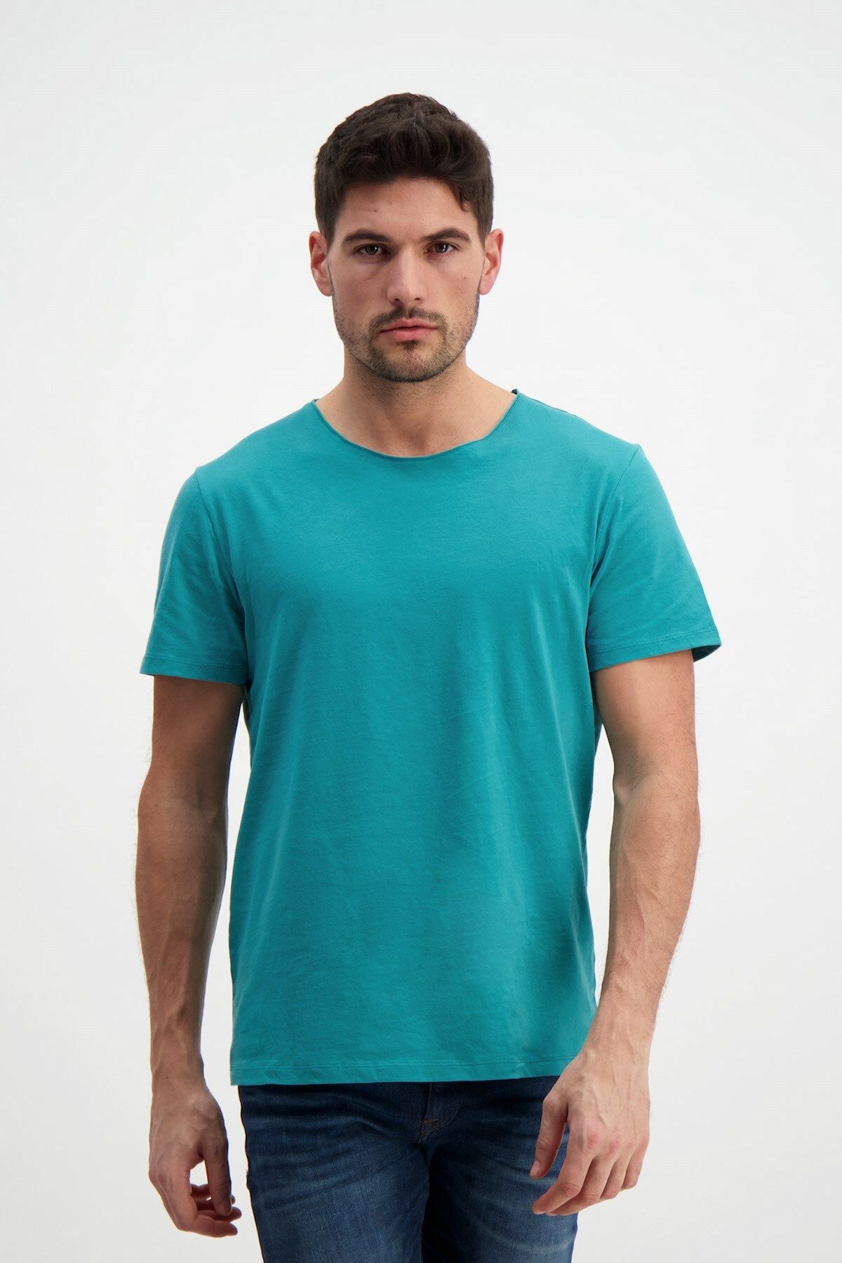 RICH GİYİM Rich Erkek Yıkamalı Basic T-shirt Tişört %100 Pamuk Tişört