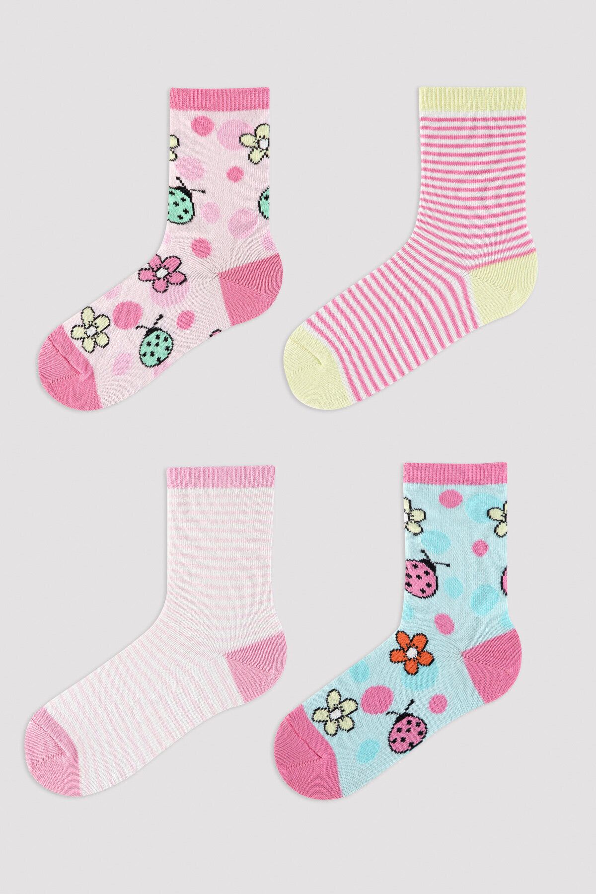 Penti Kız Çocuk Ladybird 4lü Soket Çorap