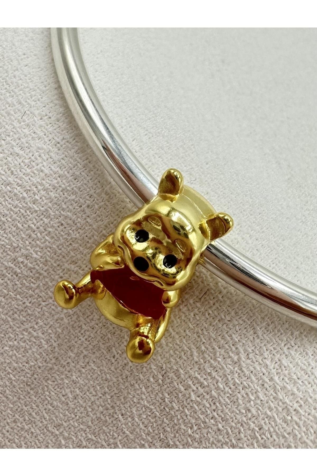 My Story Disney Winnie The Pooh Gold Gümüş Charm