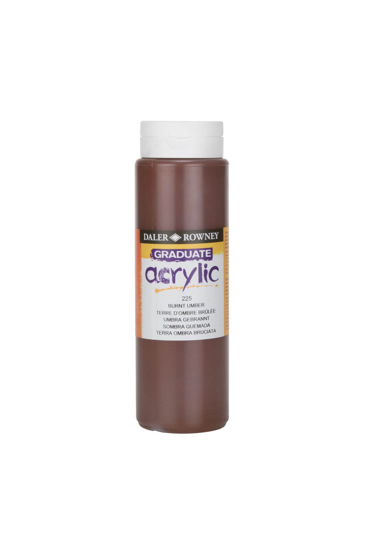 Daler Rowney Graduate Akrilik Boya 500ml N:225 Burnt Umber