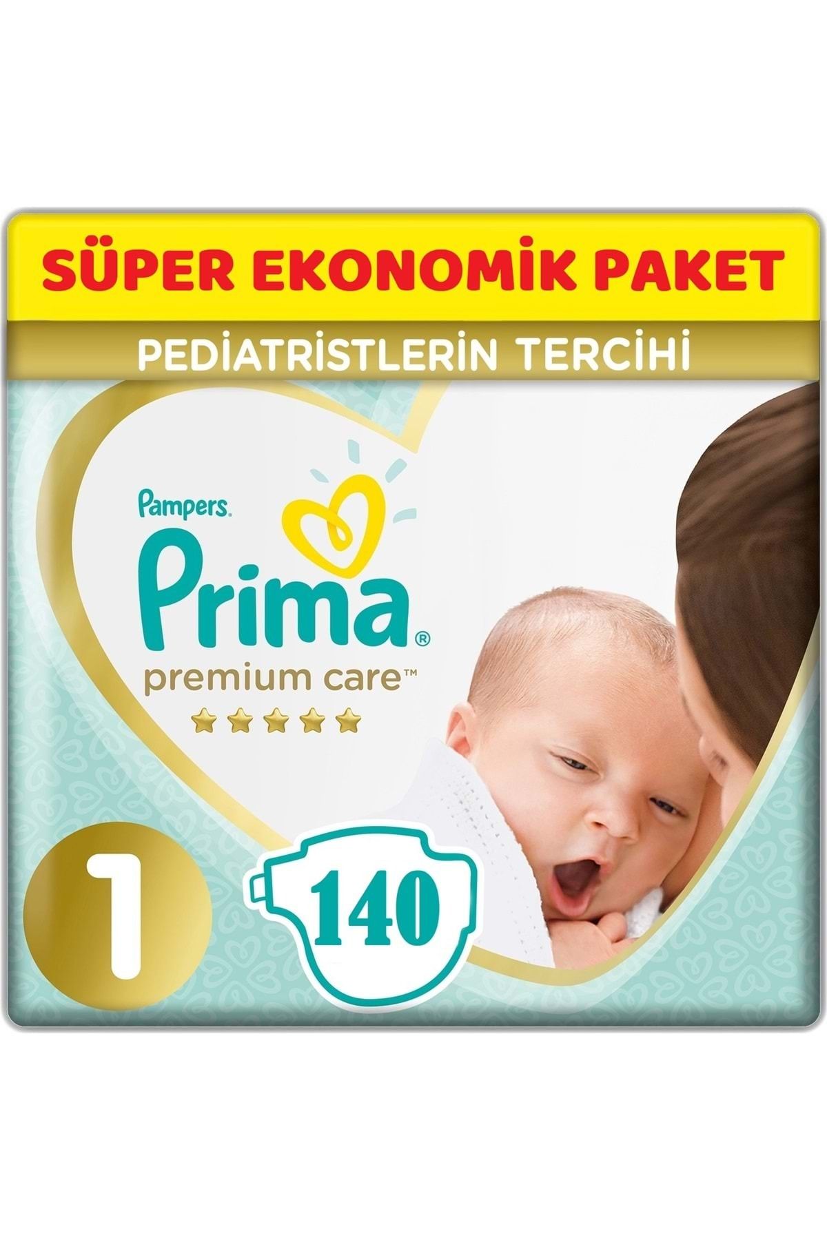 Prima Premium Care Bebek Bezi Beden:1 (2-5kg) Yeni Doğan 140 Adet Süper Ekonomik Pk