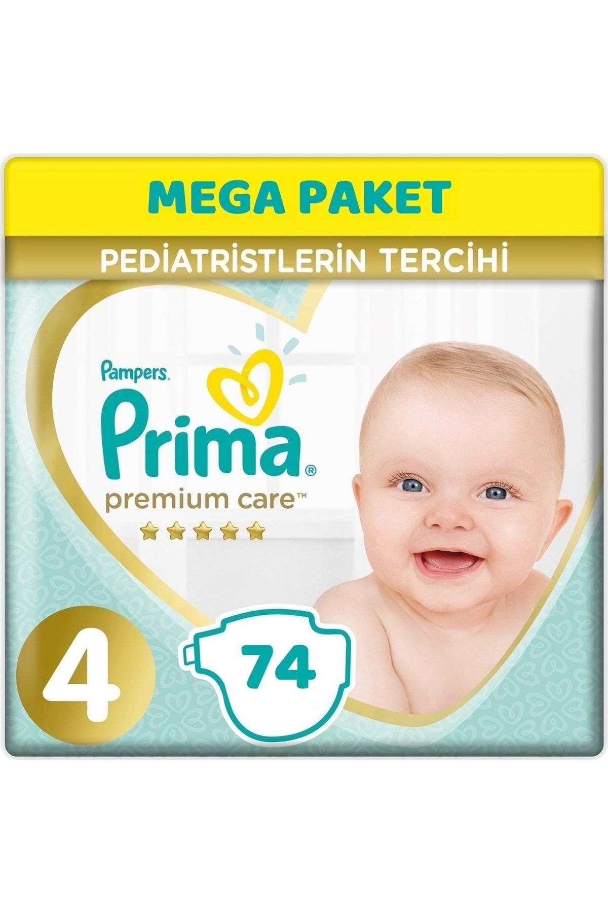 Prima Premium Care Bebek Bezi Beden:4 (9-14kg) Maxi 74 Adet Mega Pk