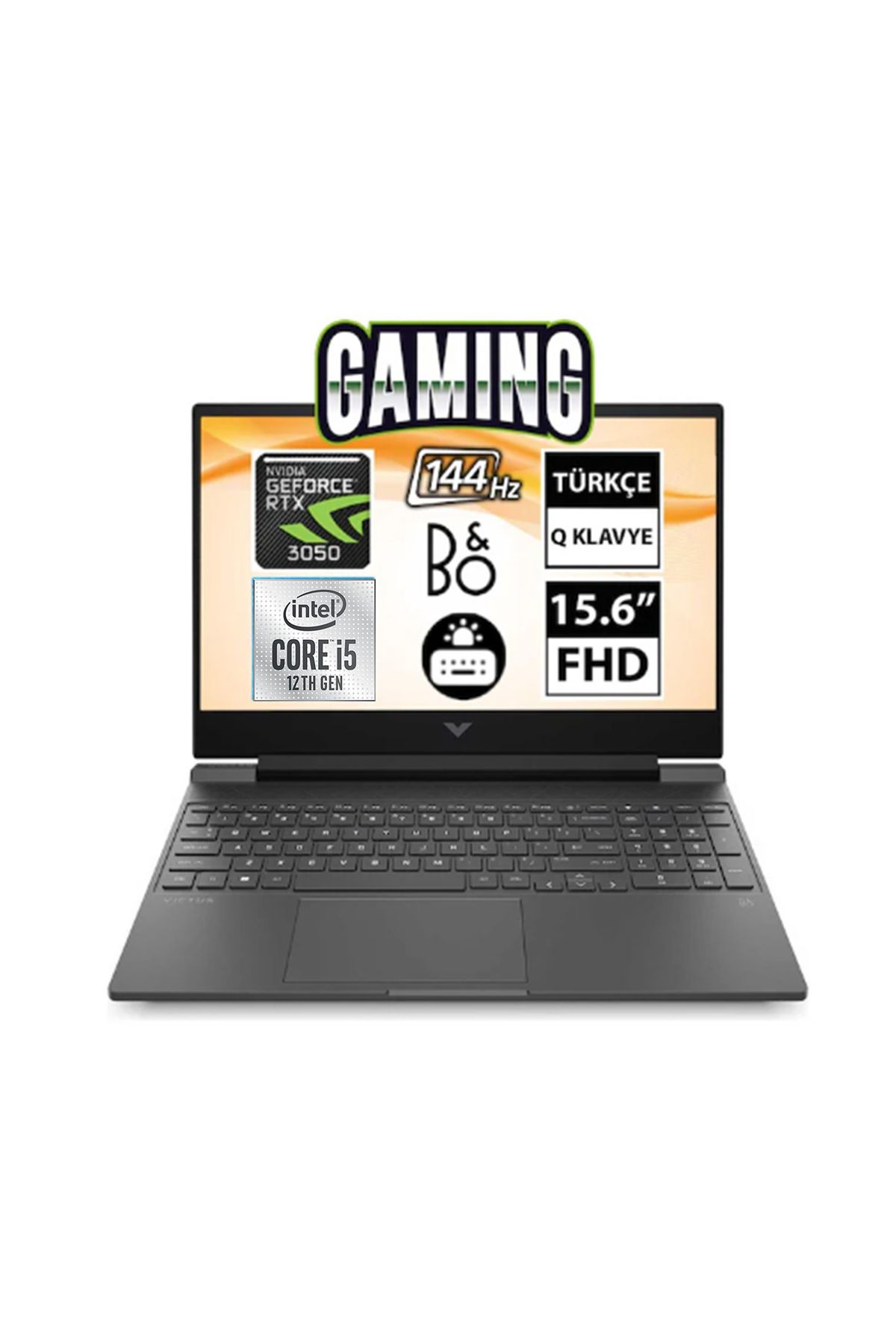 HP Victus Gaming 15-FA0011NT i5-12450H 64GB 2TB SSD 4GB RTX3050 Freedos 15.6" FHD 80D33EA5
