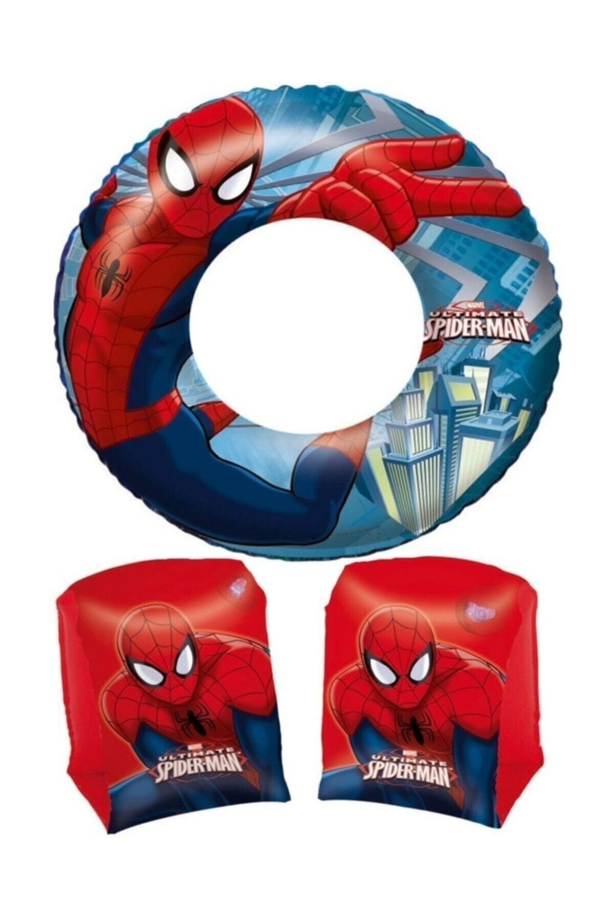 MARVEL Örümcek Adam Spiderman Lisanslı Deniz Havuz Çocuk Can Simidi Ve Kolluk