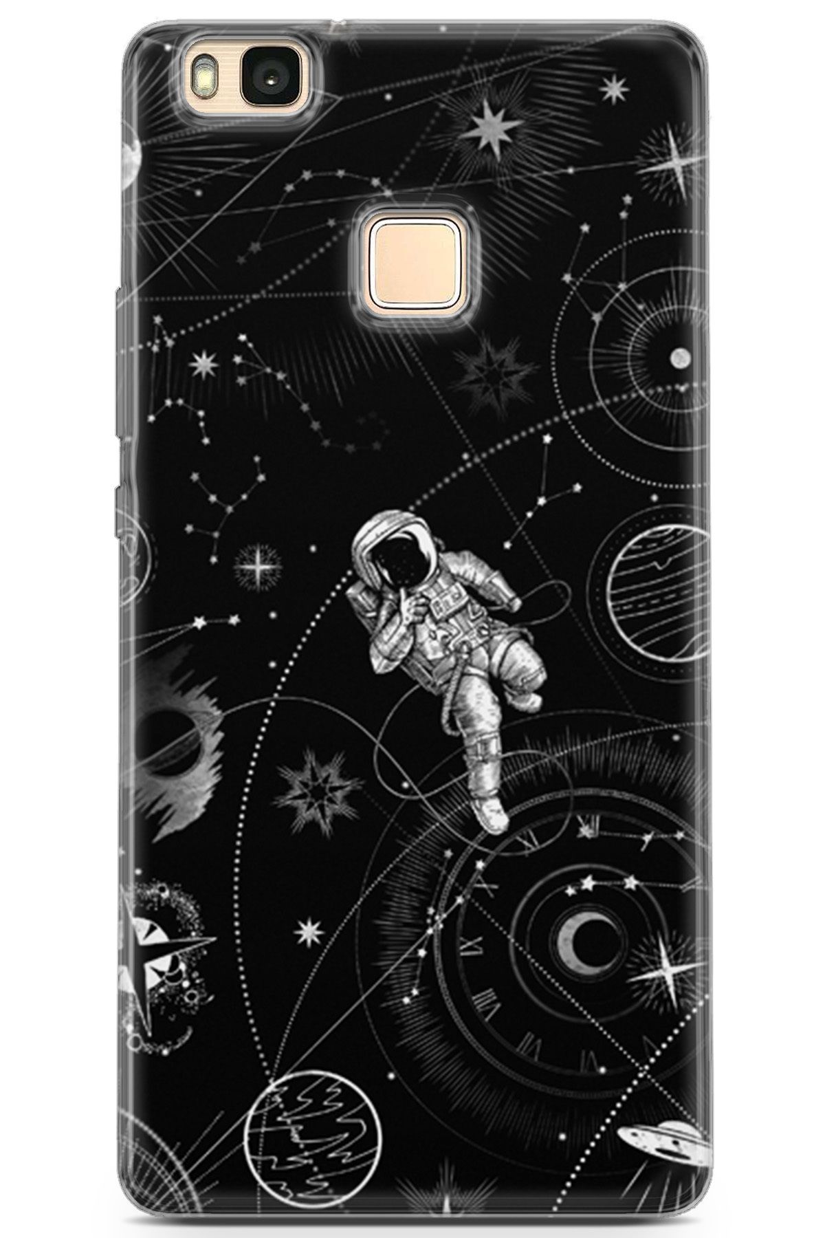 Lopard Huawei P9 Lite Uyumlu Case Kapak Opus 13 Astronaut on The Moon