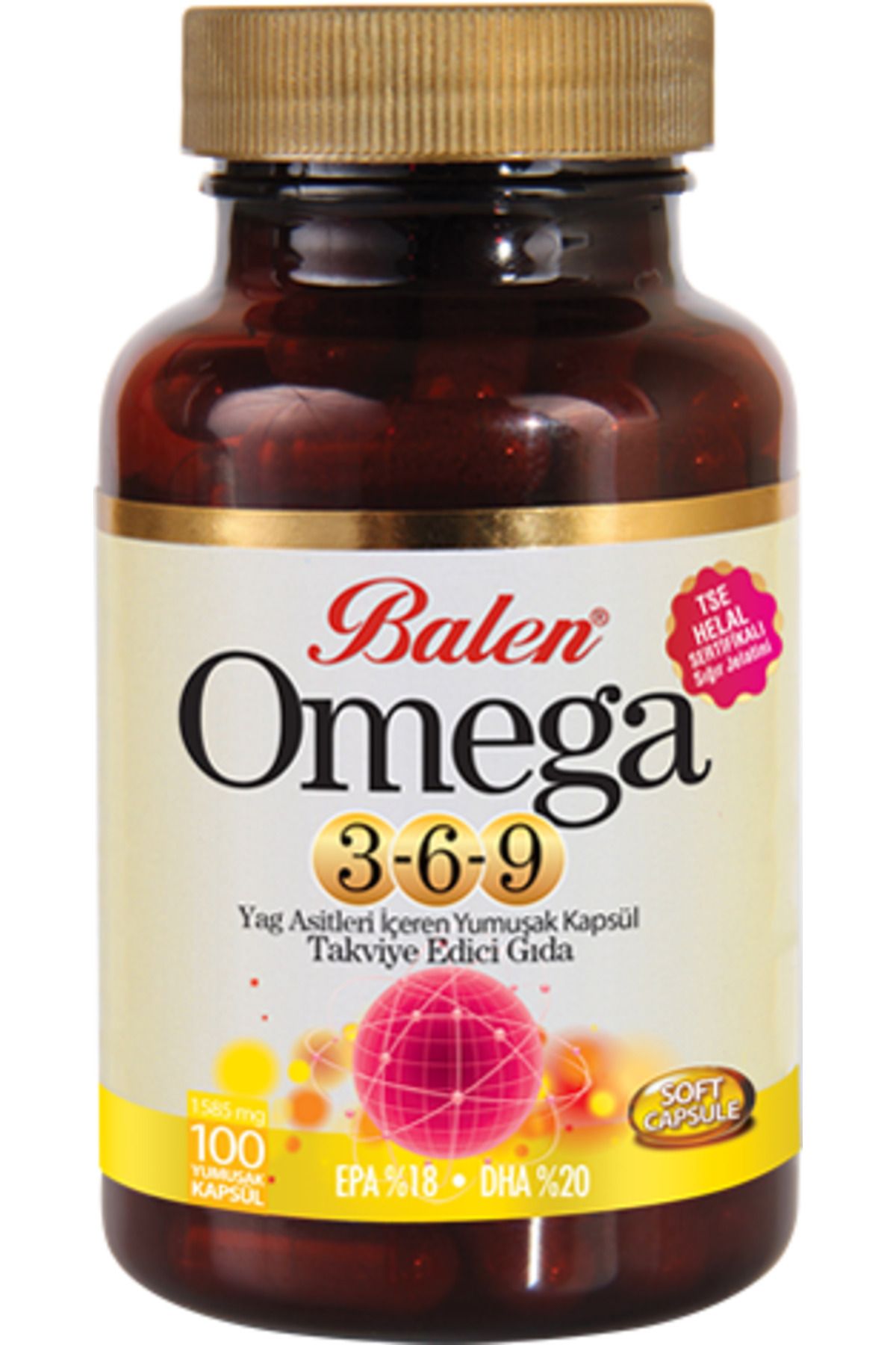 Balen Omega 3-6-9 Yağ Asitleri Içeren Kapsül 1585 Mg 100 Kapsül