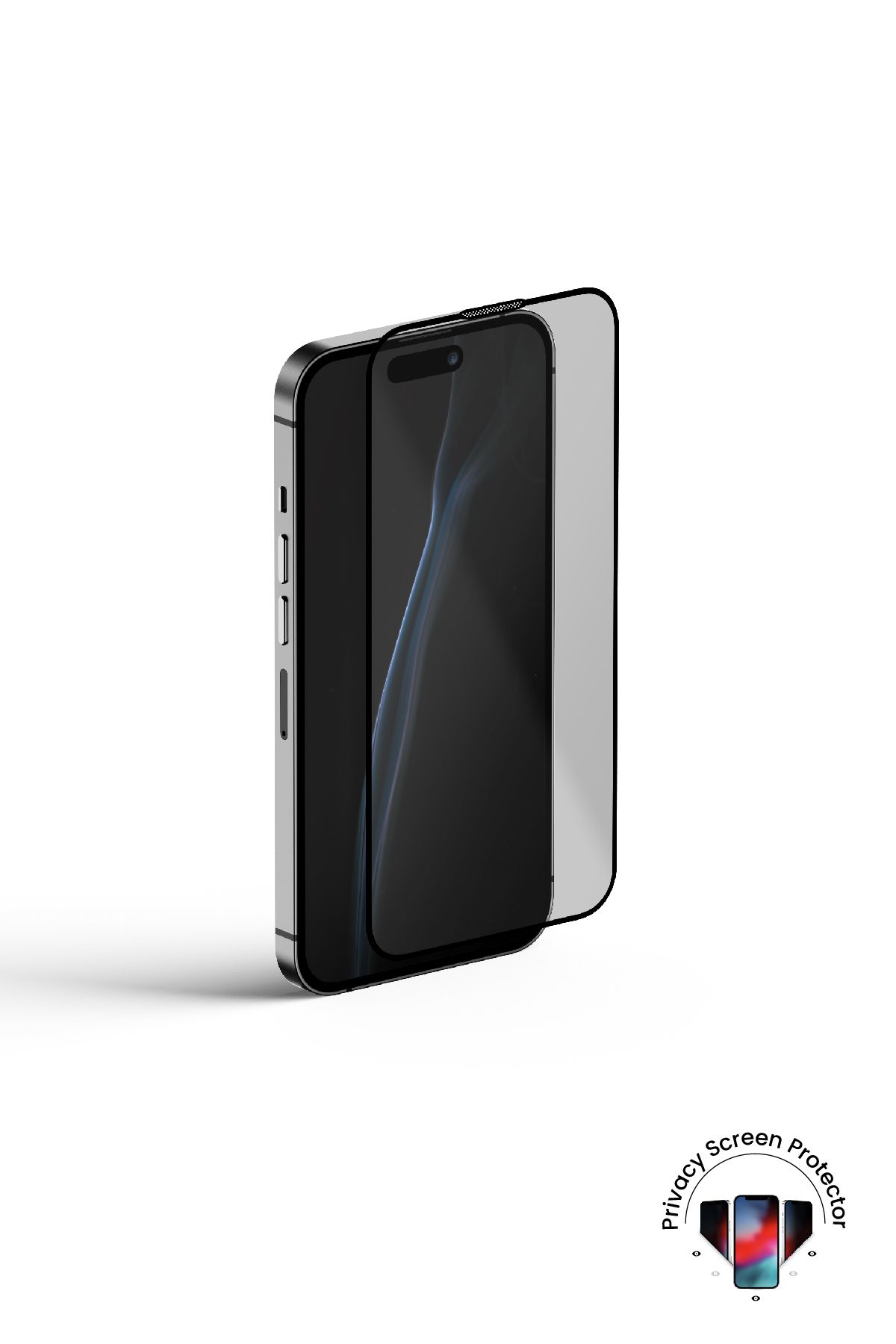 Wrapsol iPhone 15 Pro Max Hayalet Ekran Koruyucu Tam Kaplayan Kırılmaz Cam