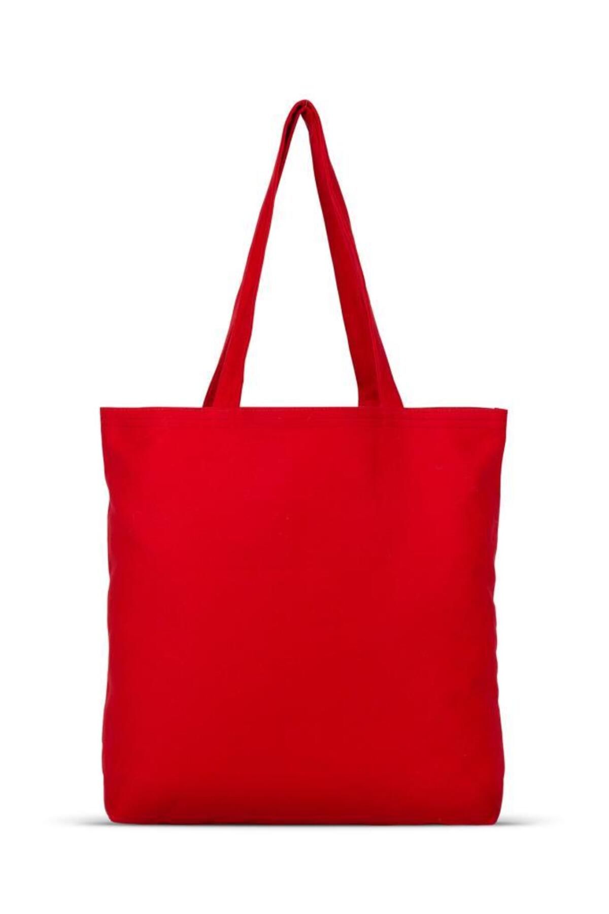 Çınar Bez Çanta Kırmızı Gabardin Bez Çanta | %100 Pamuk