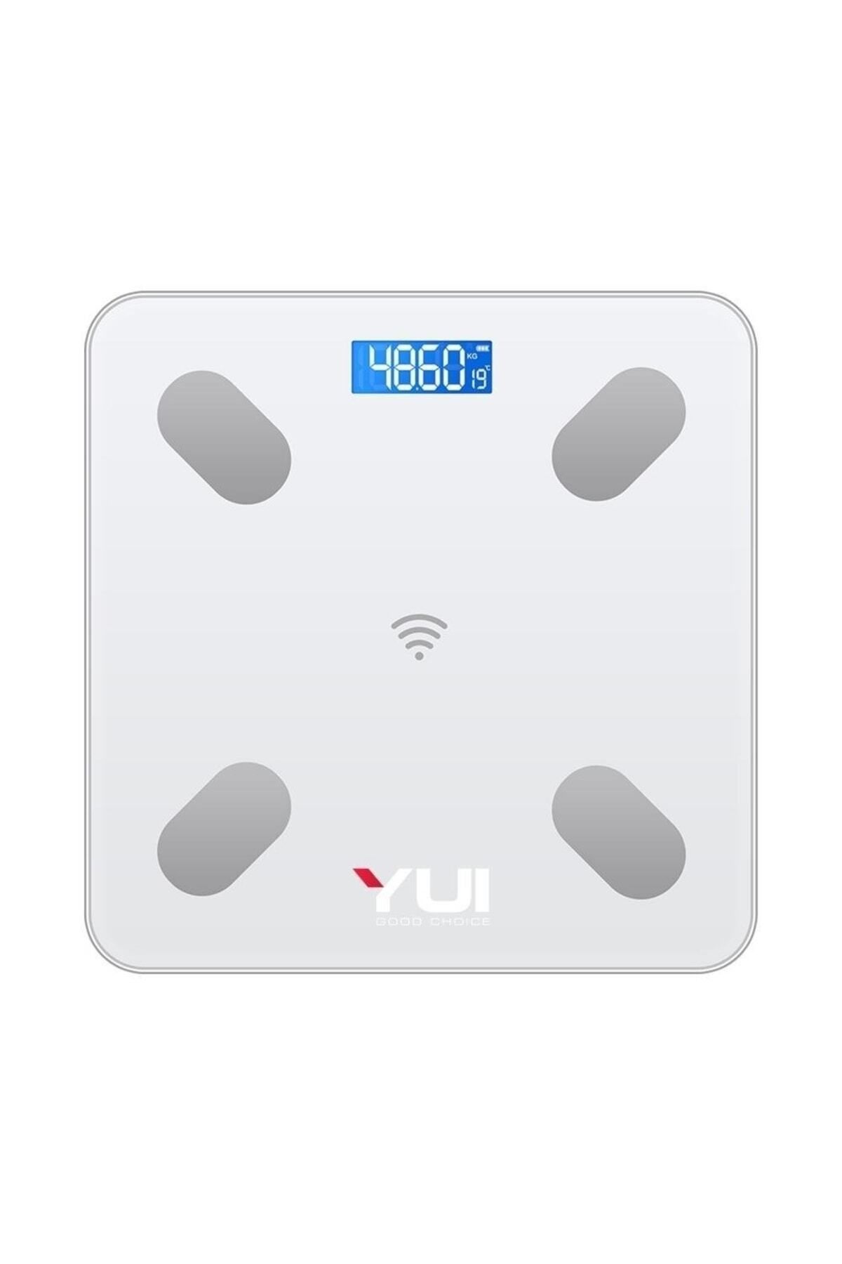 Yui Tzc001 Yağ Ölçer Fonksiyonlu Akıllı Bluetooth Şarjlı Tartı Beyaz(YUI TÜRKİYE GARANTİLİ)
