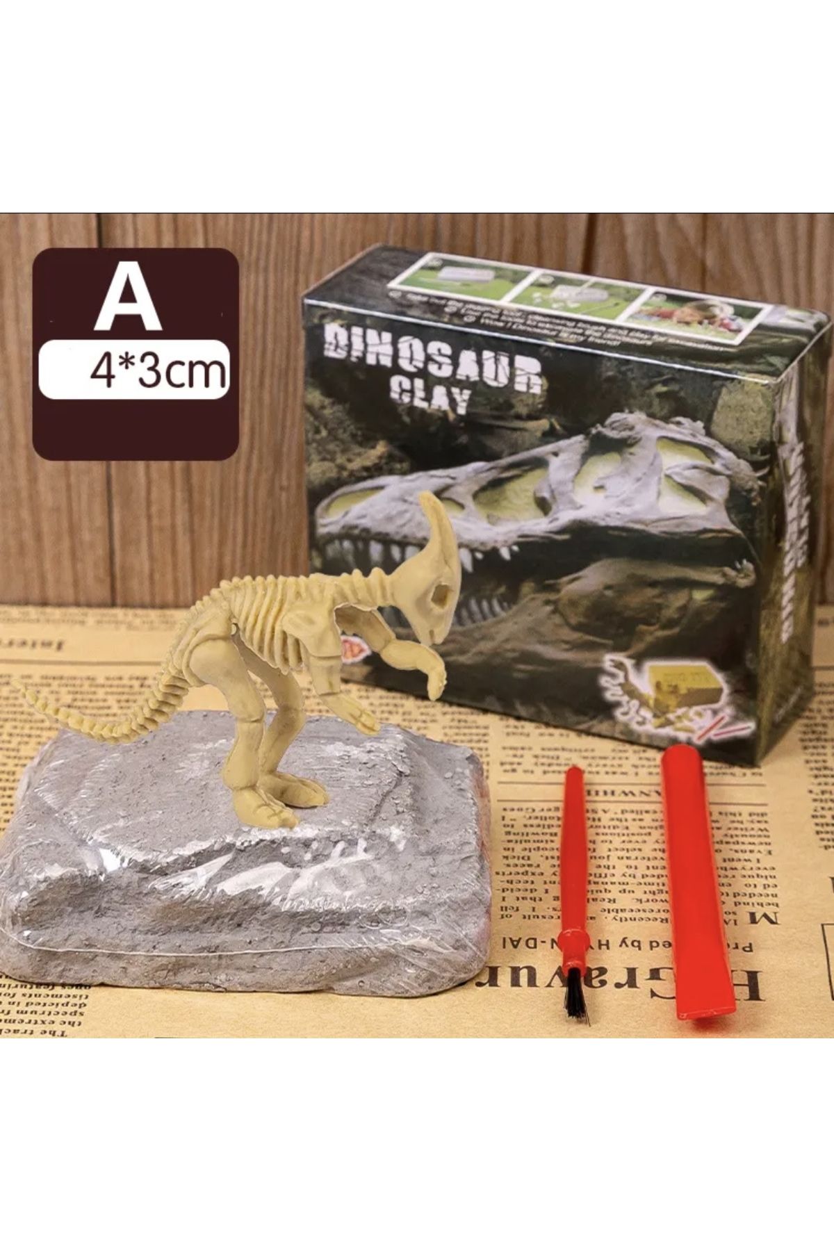 AZİZ OYUNCAK Parasaurolophus Türü Iskelet Fosil Dinazor Kazı Kiti