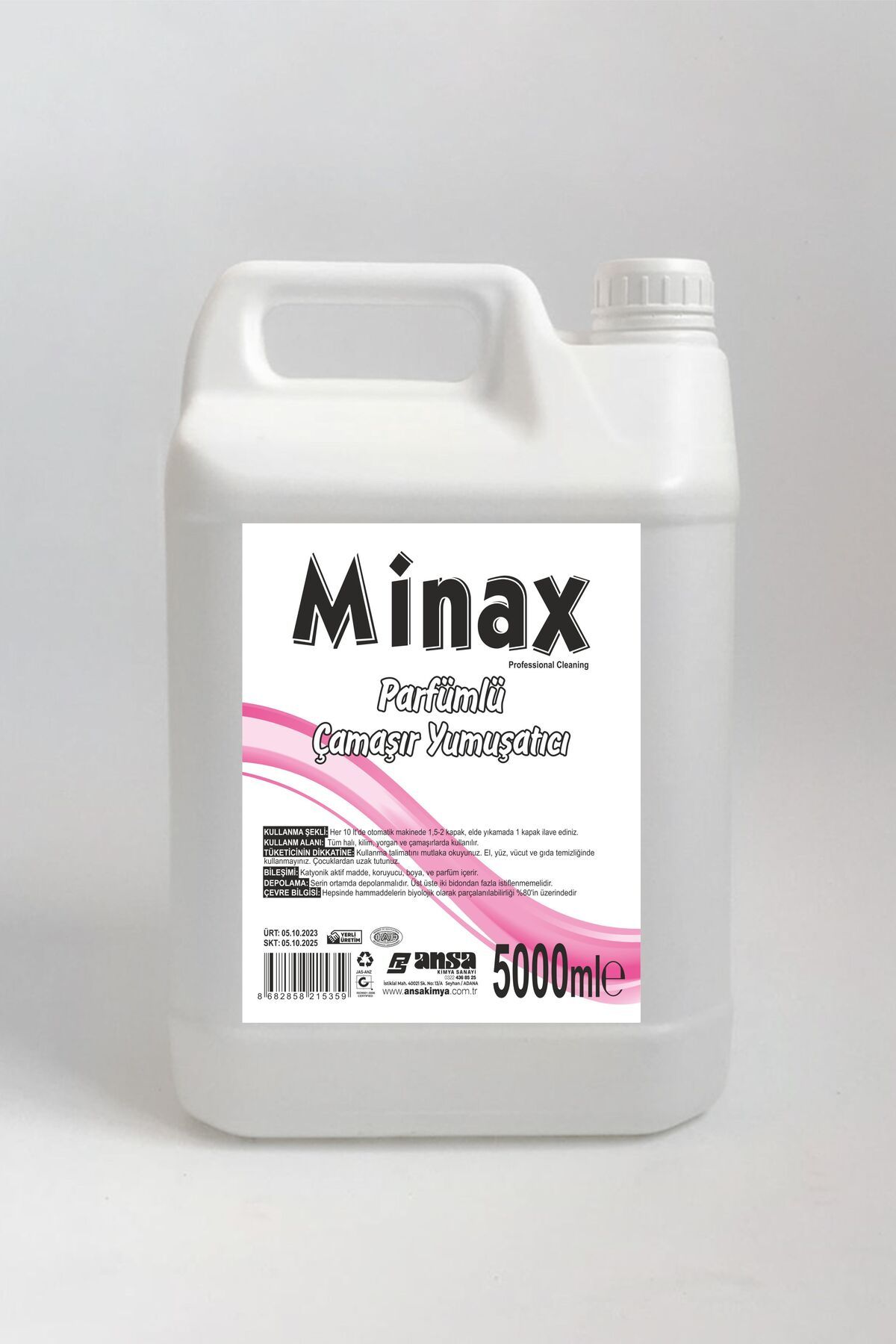 MİNAX professional cleaning Beyaz Sabun Parfümlü Çamaşır Yumuşatıcı 5 Lt.