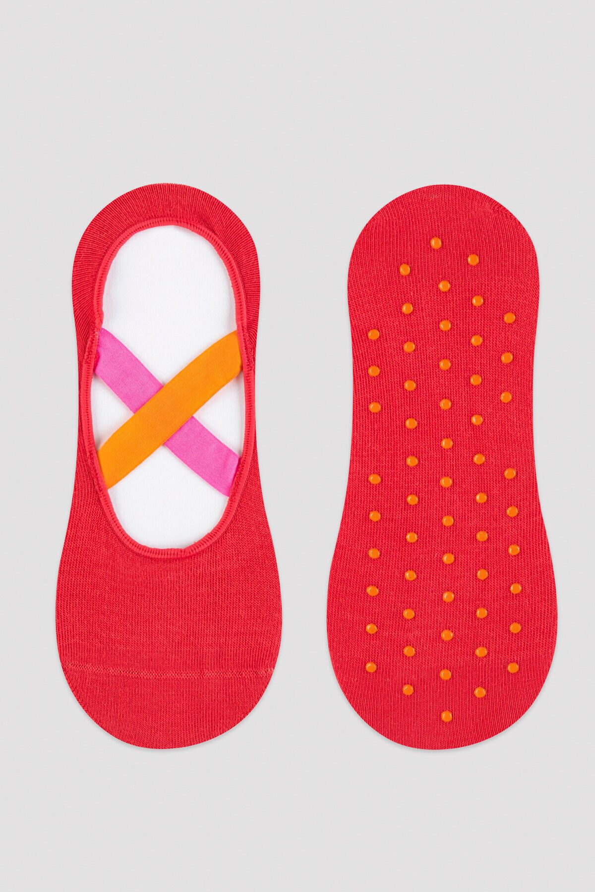 Penti Kırmızı Aktif Çapraz Babet Çorabı