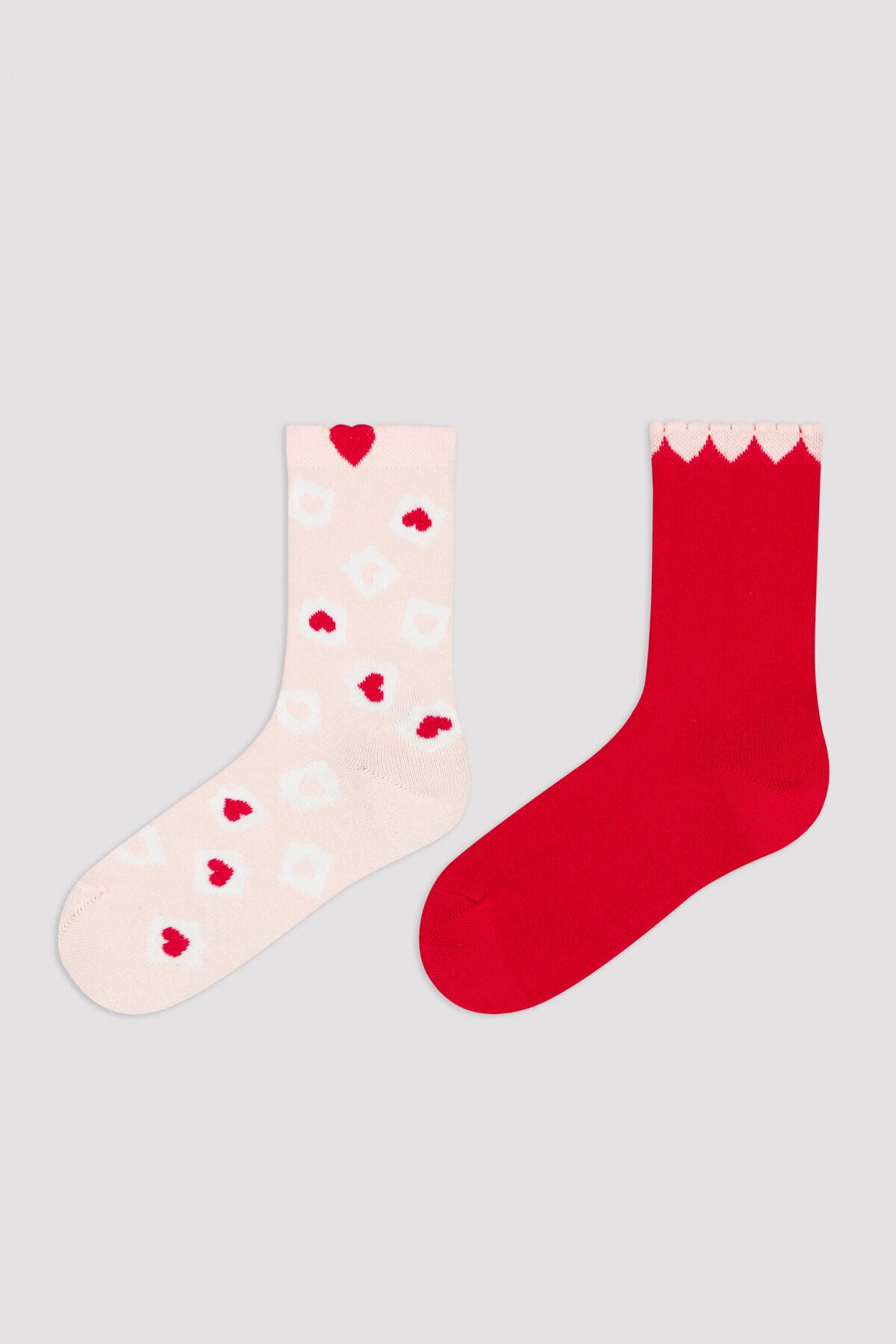 Penti Kız Çocuk Lovely Hearts 2li Soket Çorap
