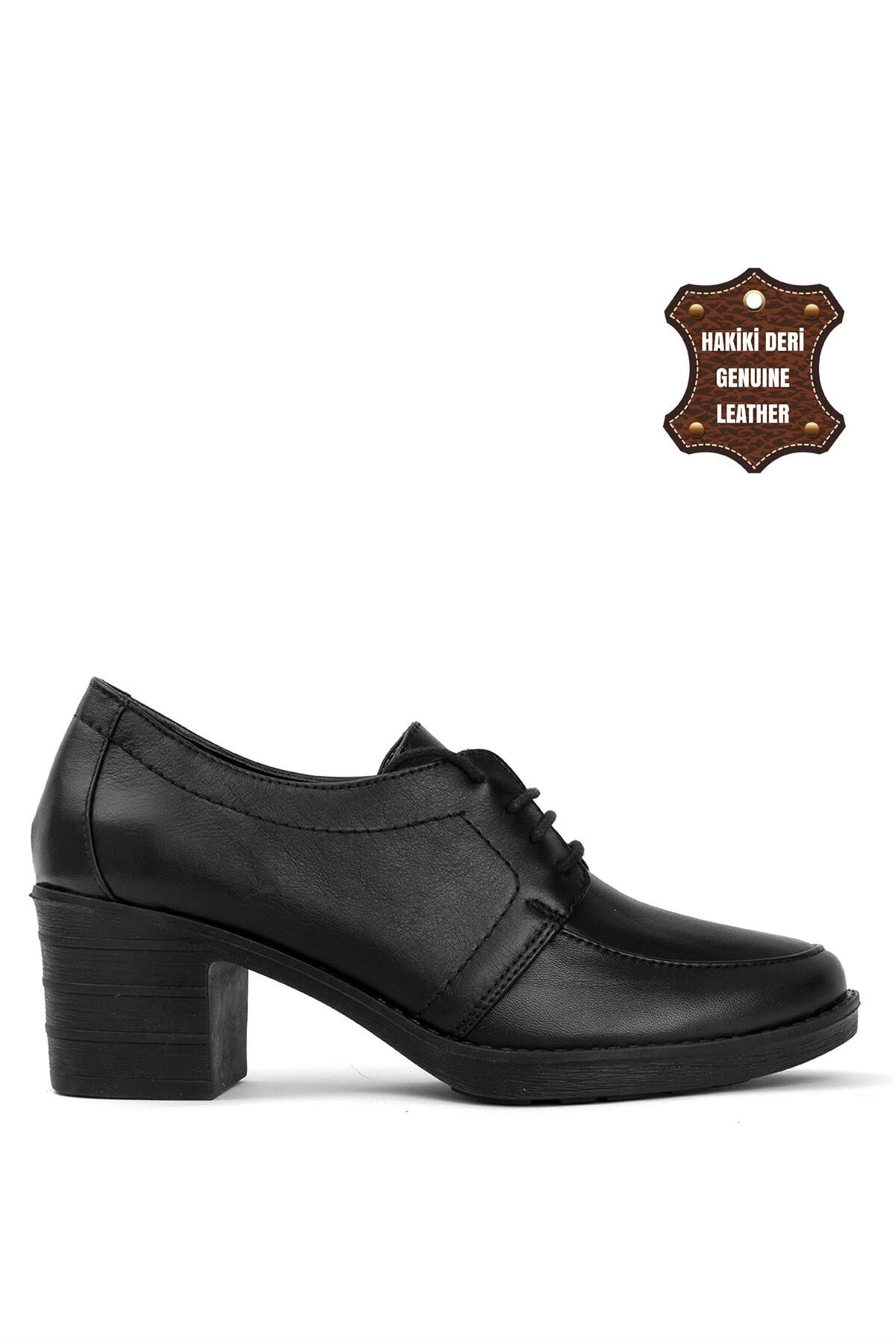 ENZO 8501 Kadın Klasik Topuklu Ayakkabı Siyah