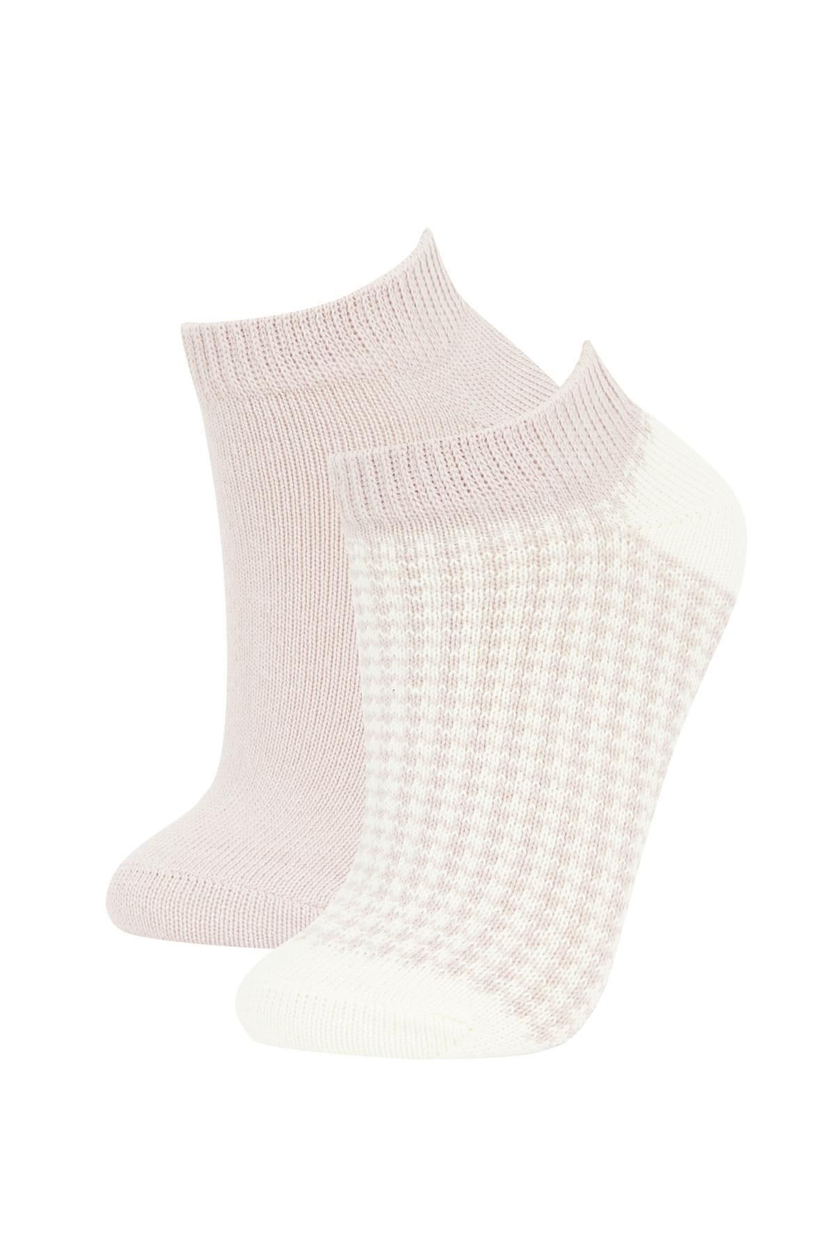 Defacto Kadın 2'li Pamuklu Patik Çorap A4947axns