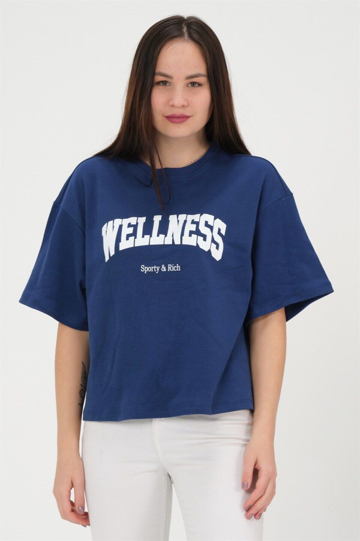 Rich Oversize Kadın T-shirt %100 Pamuk Tişört