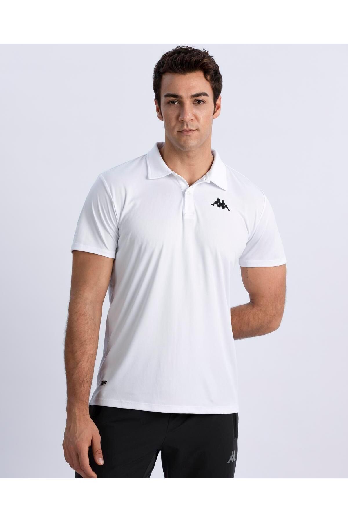 Kappa Kombat Poly Polo Erkek Beyaz Regular Fit Polo Tişört