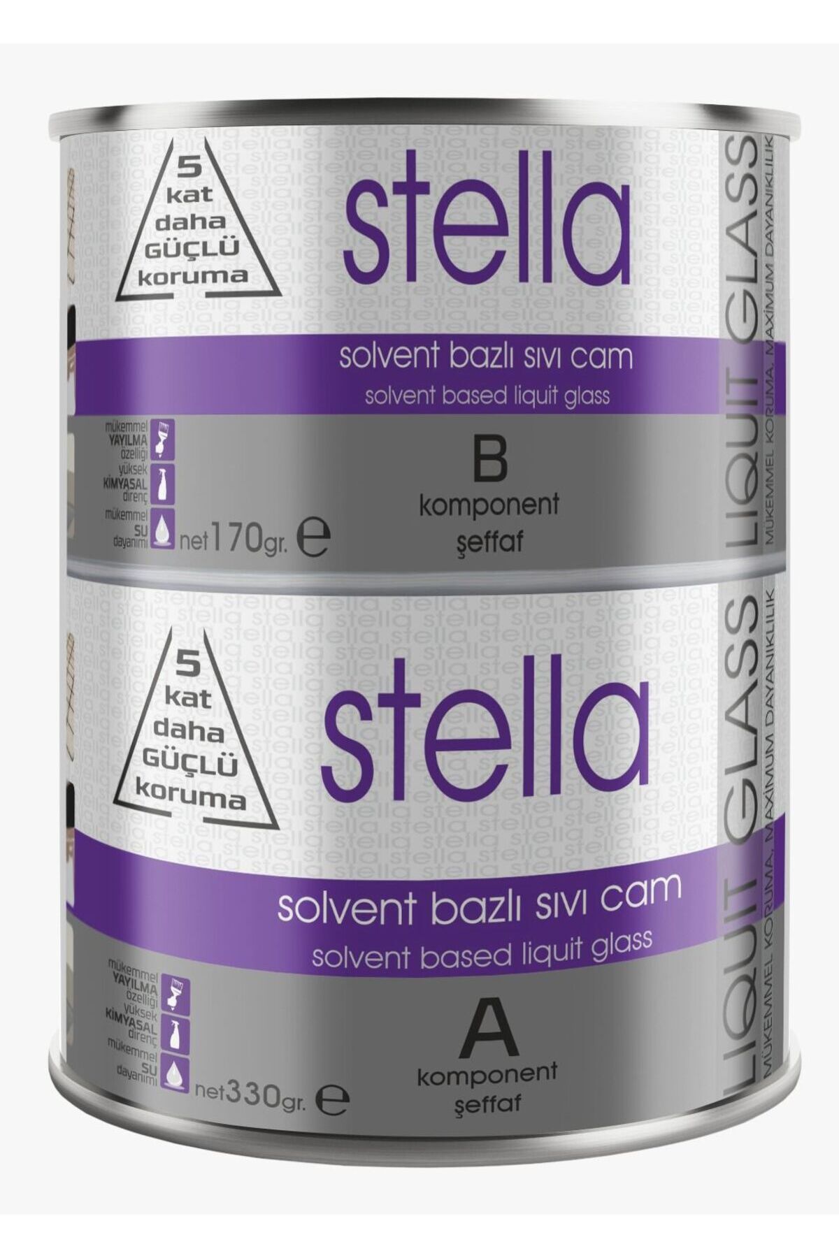 Stella Solvent Bazlı Sıvı Cam Boya 500Gr (330+170)
