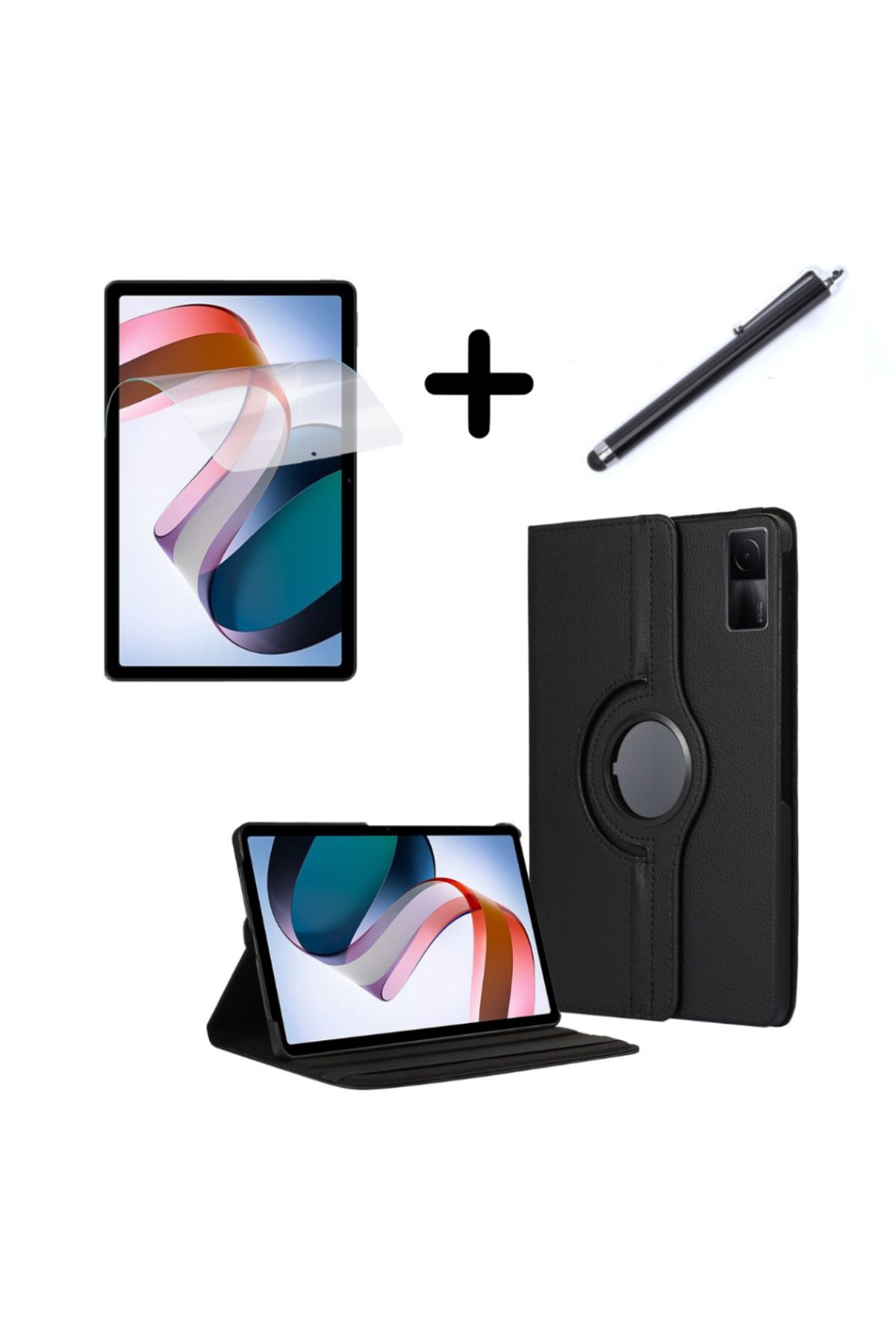 UnDePlus Huawei MatePad 11.5 / Air 11.5 inç / Papermate 2023 Kılıf Dönen Tablet Kilifi Ekran Koruyucu+Kalem