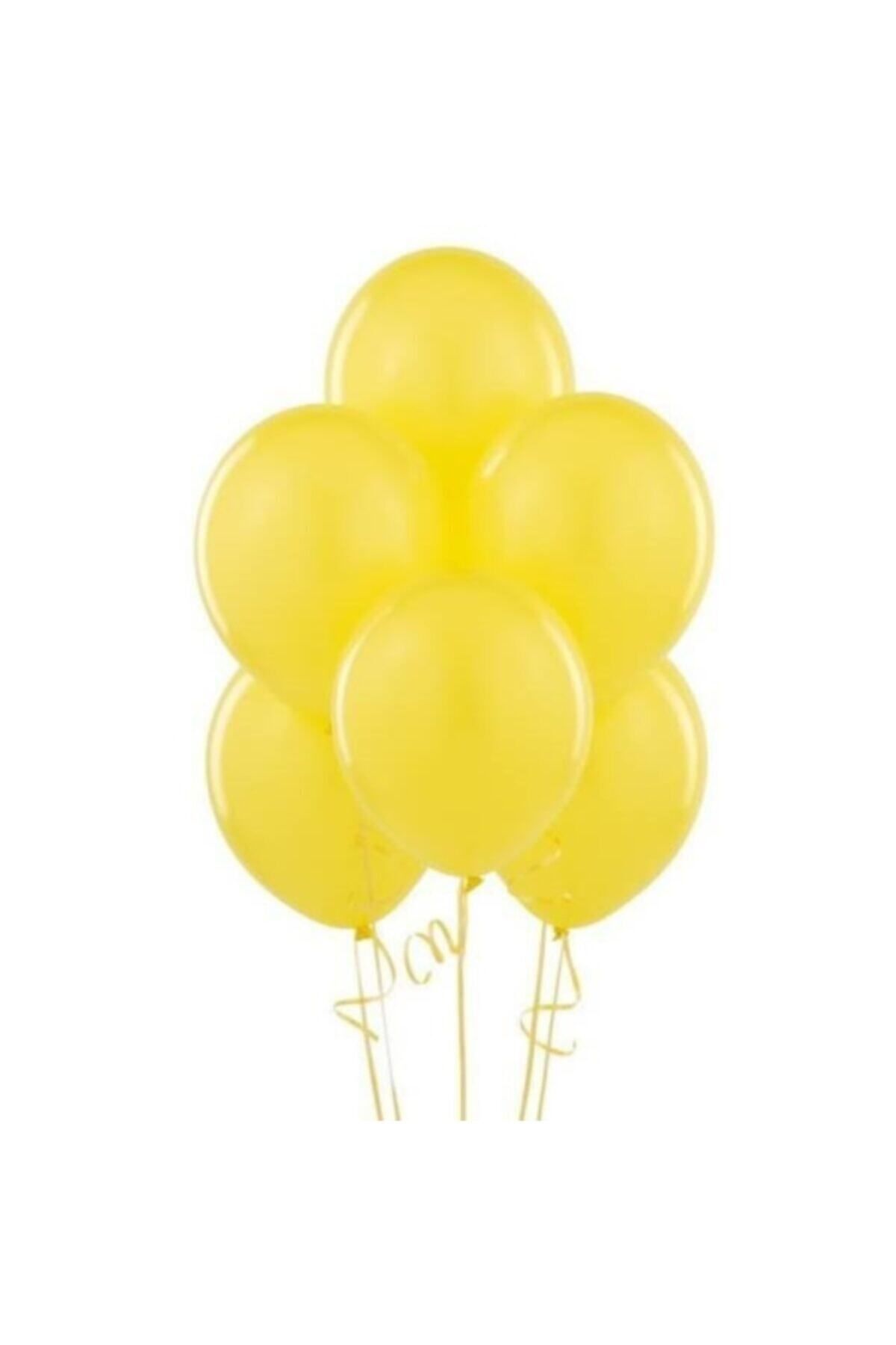 BalonEvi Tek Renk Sarı Balon 100lü