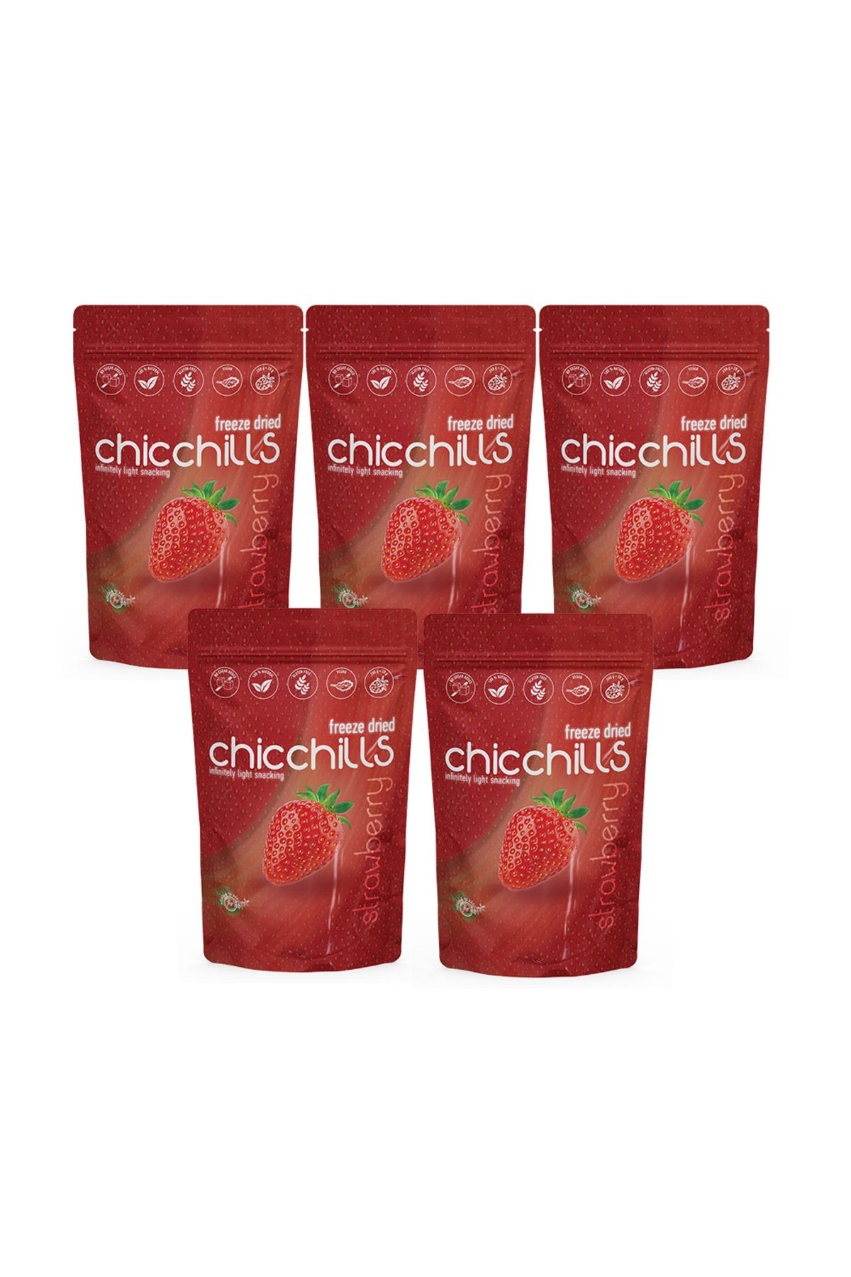 Chicchills Dondurularak Kurutulmuş Çilek 15g x 5