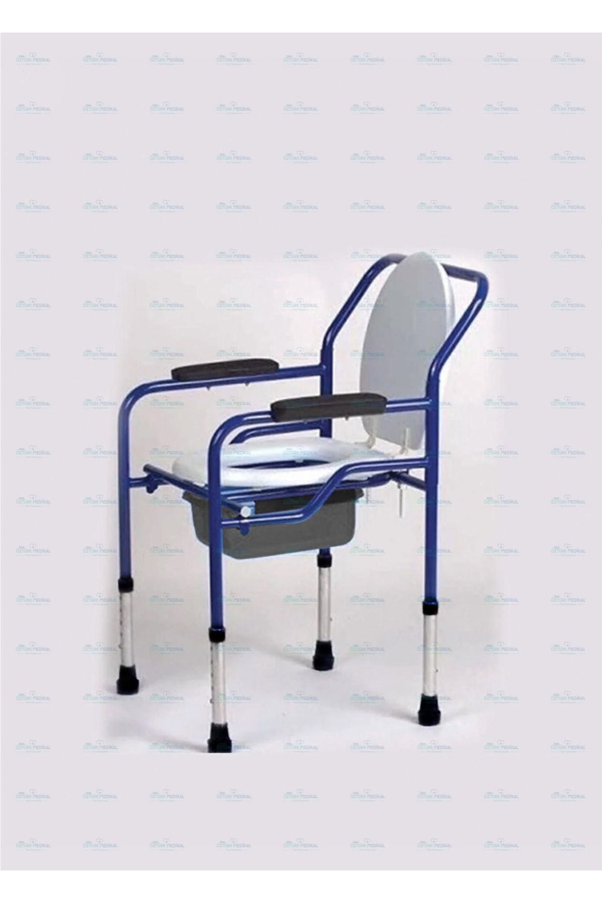 ermöztürk medikal Seyyar Katlanabilir Hasta Yaşlı Tuvalet Sandalyesi Klozetli Wc Li Oturak Lüx Komot Klozet Yükseltici