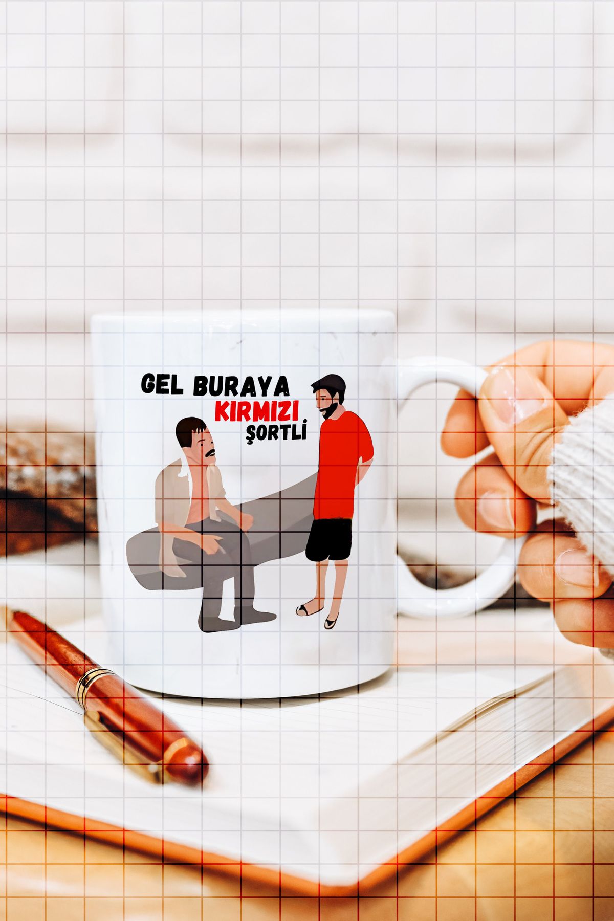 hediyesenesi Gel Buraya Kırmizi Şortli Başaramadık Abi Neyi Başaramadın A*mgoyim Tasarımlı Kupa Bardak