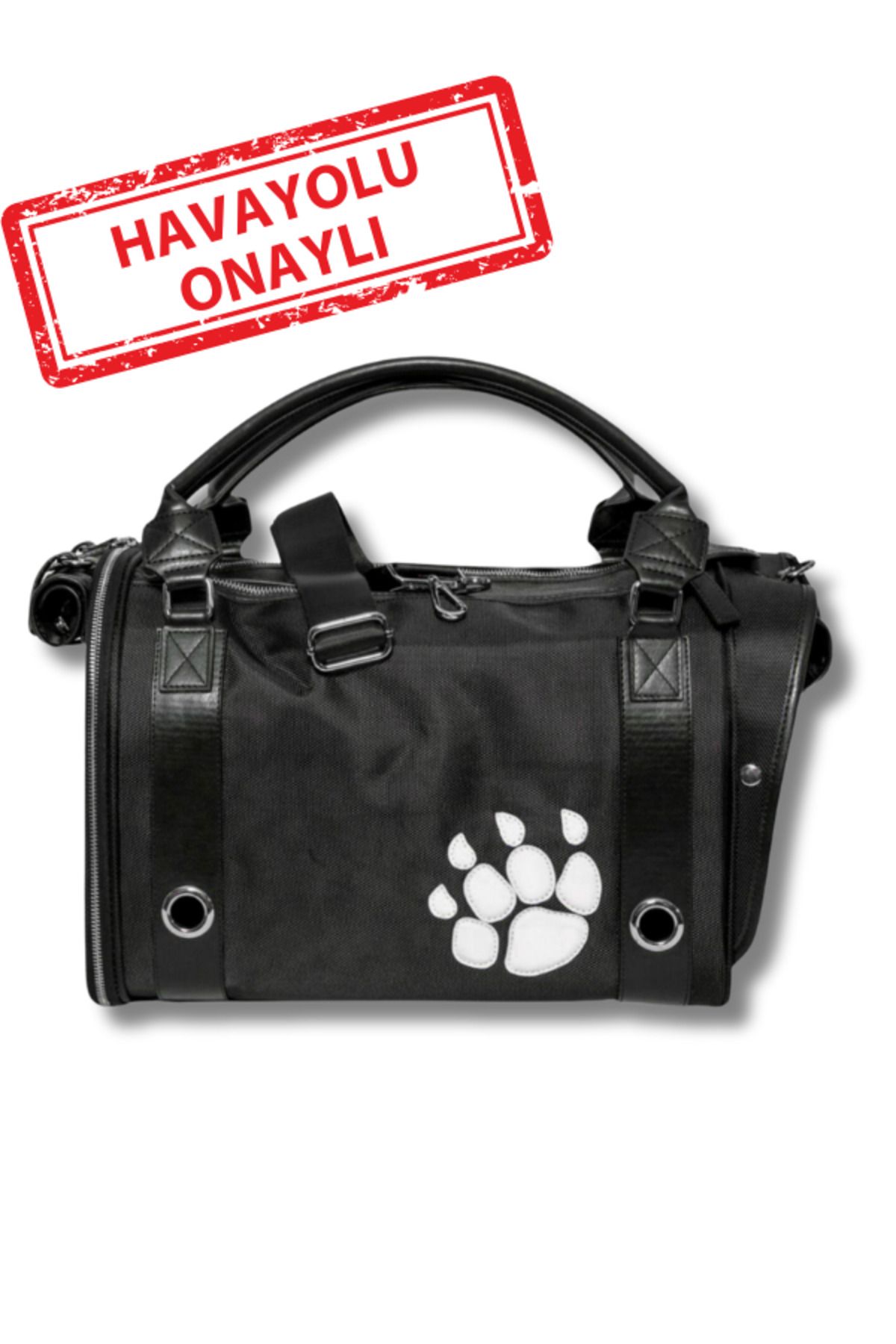 Emre NewYork First Class Siyah Kedi Köpek Çantası | Kabin Içi Kullanıma Uygun 43 Cm | Çıkartılabilir Omuz Askılı