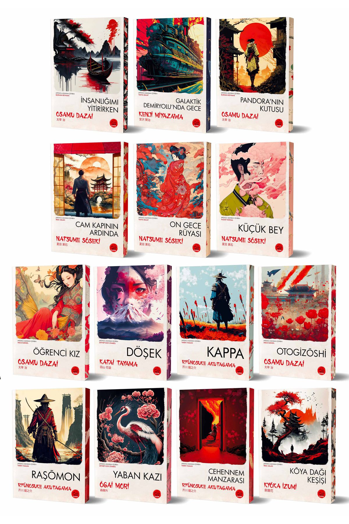 Tokyo Manga Japon Klasikleri 14 Kitap Set (Özel Baskı Desenli)