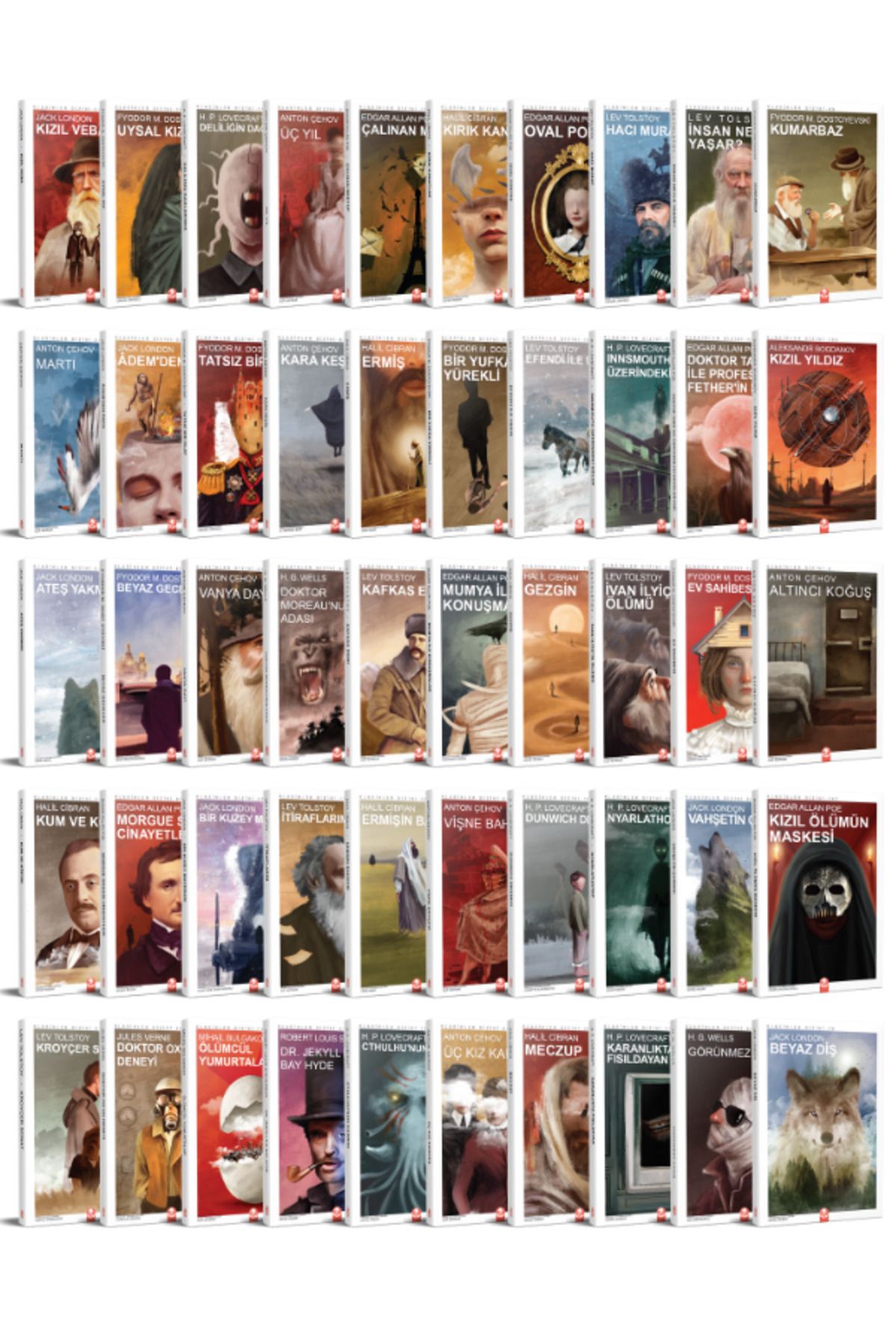 Kızıl Panda Yayınevi Dünya Klasikleri Seti 50 Kitap