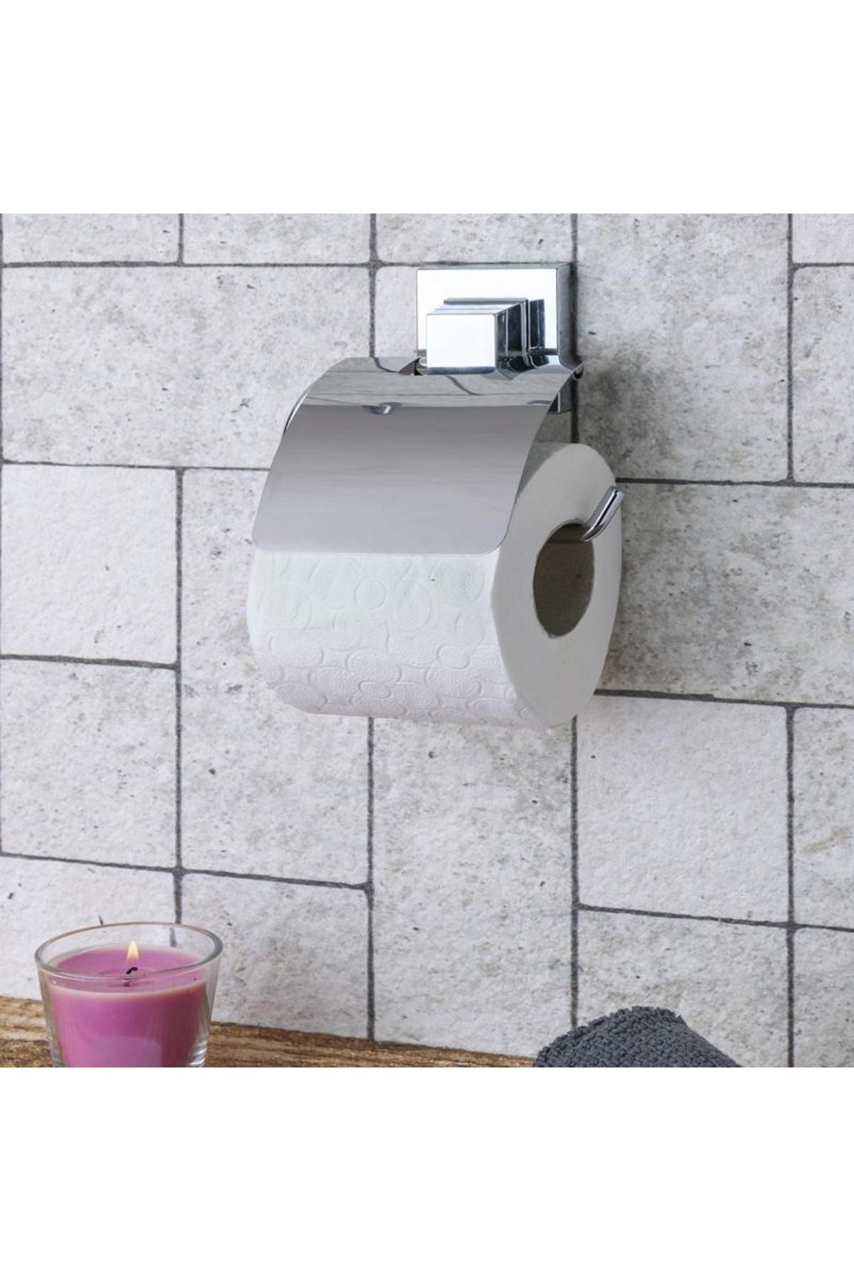 Evistro Tuvalet Kağıdı Askısı Paslanmaz Krom Easyfix