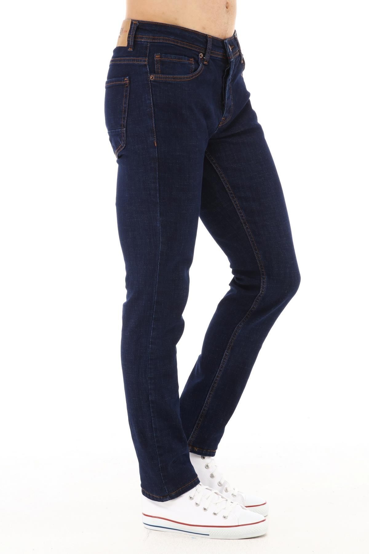 CEDY DENIM Erkek Ham Mavi Likralı Dar Paça Slim Fit Jean Kot Pantolon C323