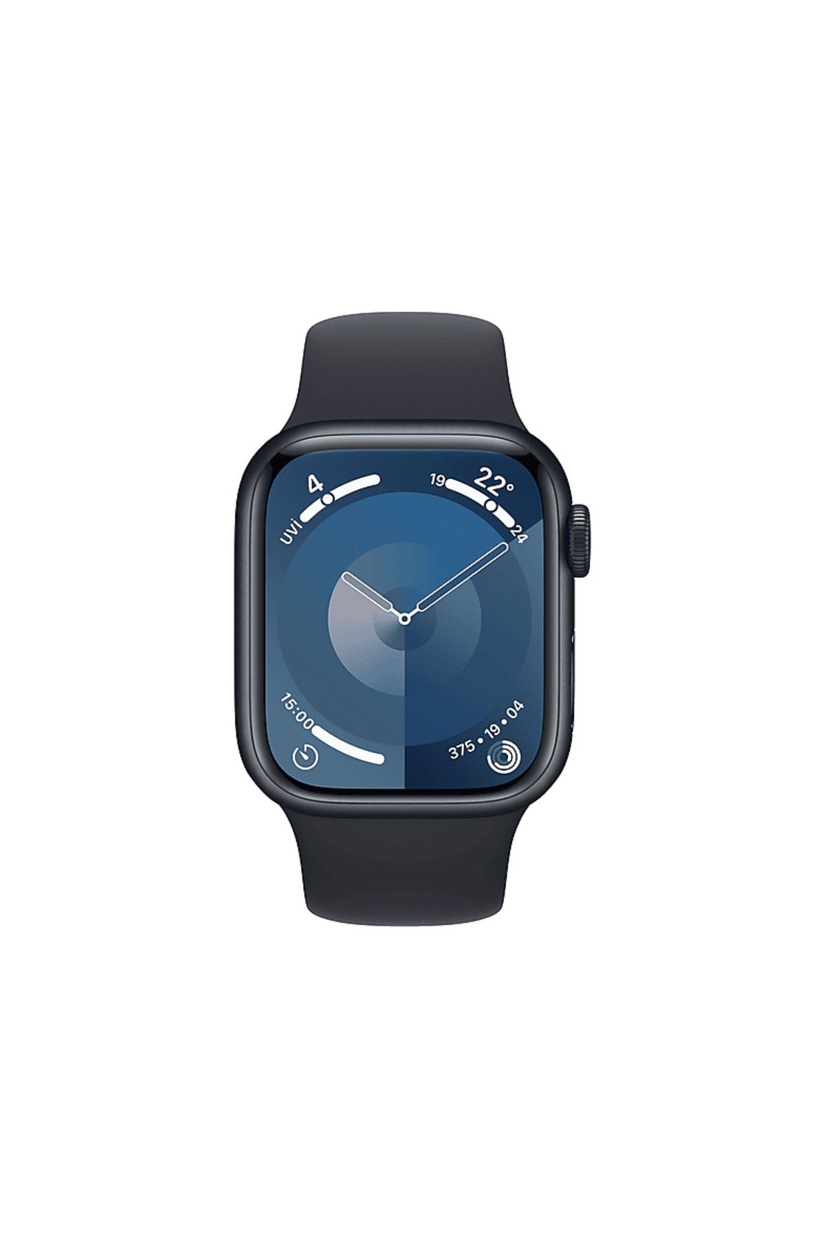 Apple Watch Series 9 GPS MR8W3TU/A 41 mm Gece Yarısı Alüminyum Kasa ve Gece Yarısı Spor Kordon - S/M