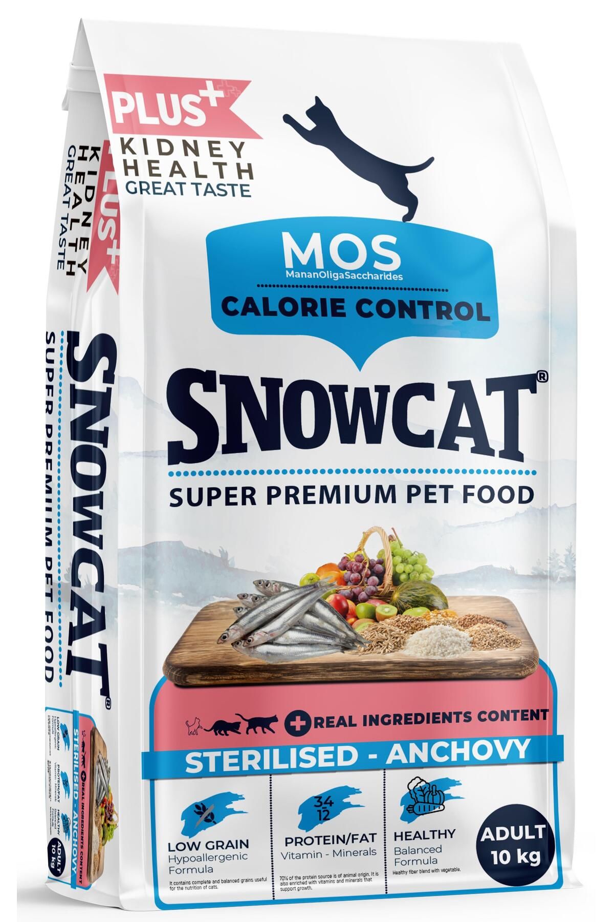 Snow Cat Plus Düşük Tahıllı Kısırlaştırılmış Balıklı Kedi Maması 10 Kg