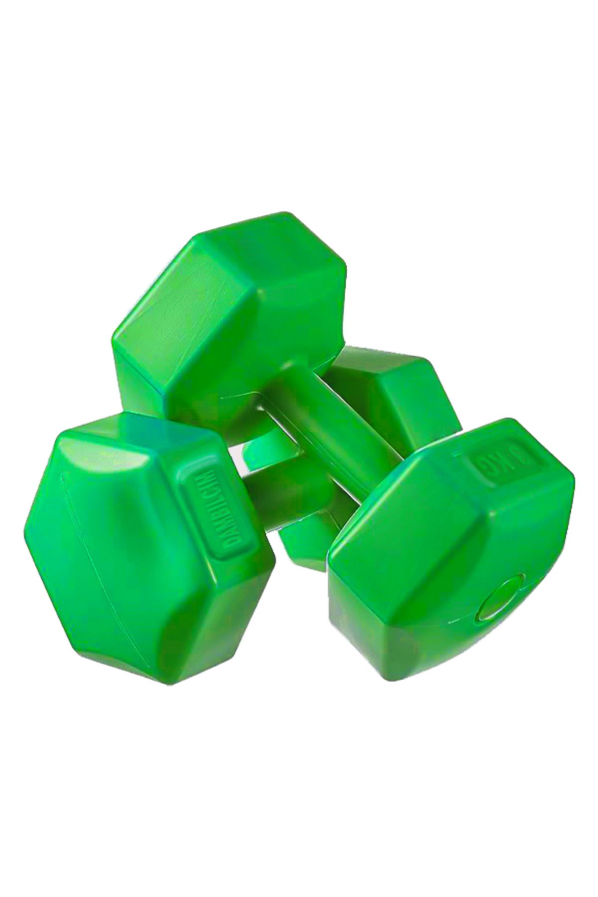 Moccastyle Dambıl Seti Yeşil 3 KG x 2 Adet 6 KG Dambıl Seti 6 KG Dumbell Set 6 Kg Yeşil Vinyl 6 Kg