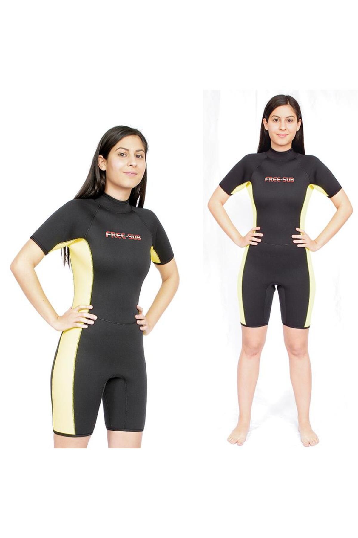 Free-Sub 3mm Kadın Shorty (KISA) Sörf & Dalış Elbisesi