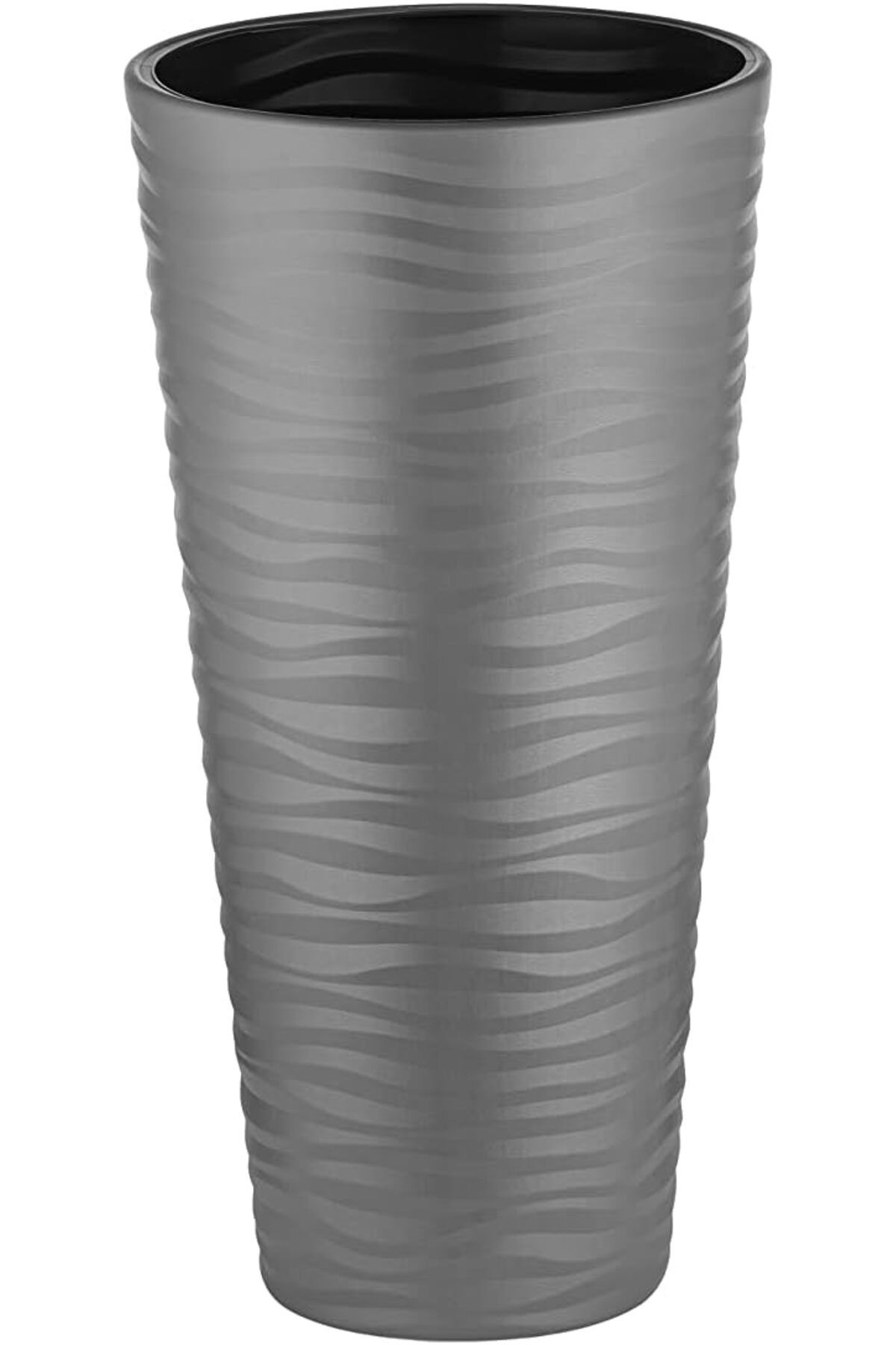 SERİNOVA Serinova KVT1 Kumsal Vazo Saksı No: 1, 30 cm, 5,5 Litre Antrasit