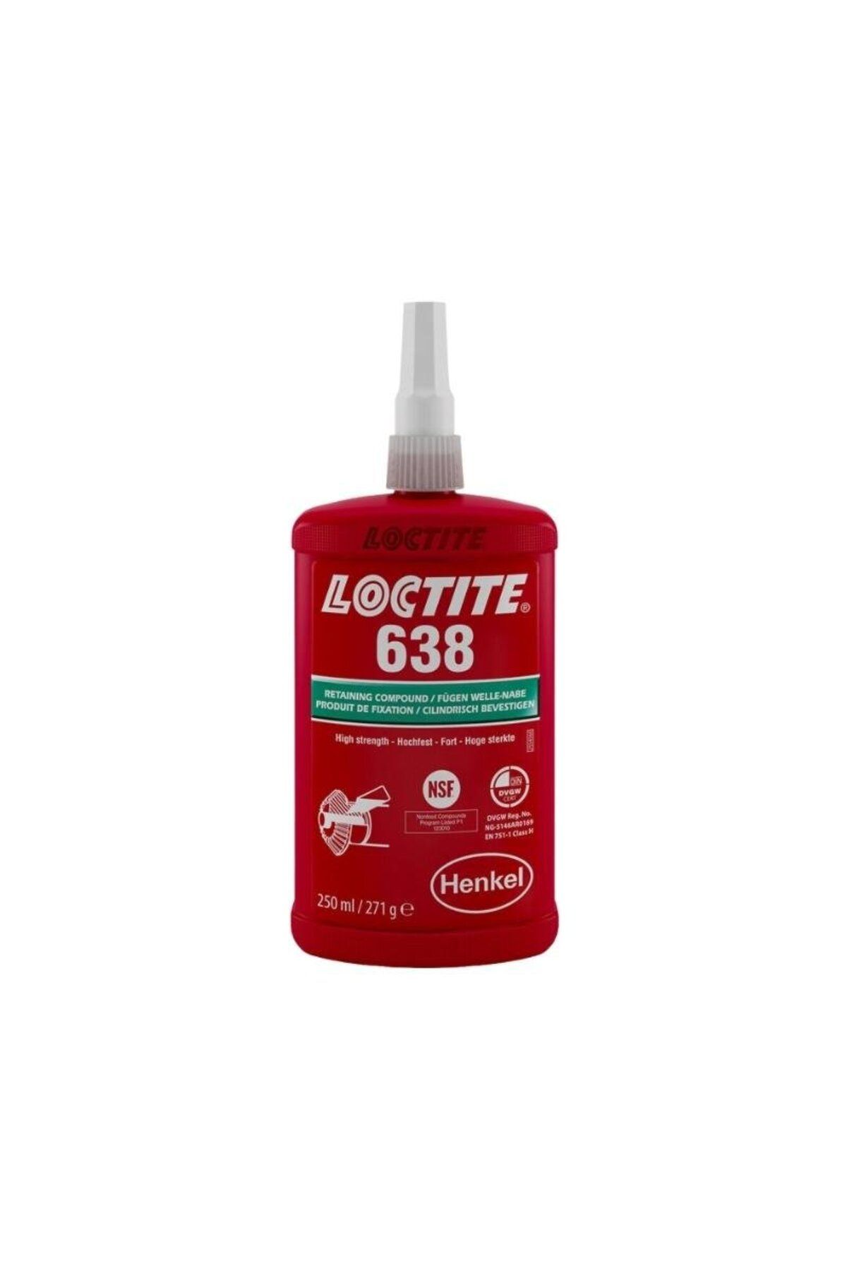 LOCTİTE LOCTITE 638 Yüksek Mukavemet Genel Amaçlı Sıkı Geçme Ürünü 250ml