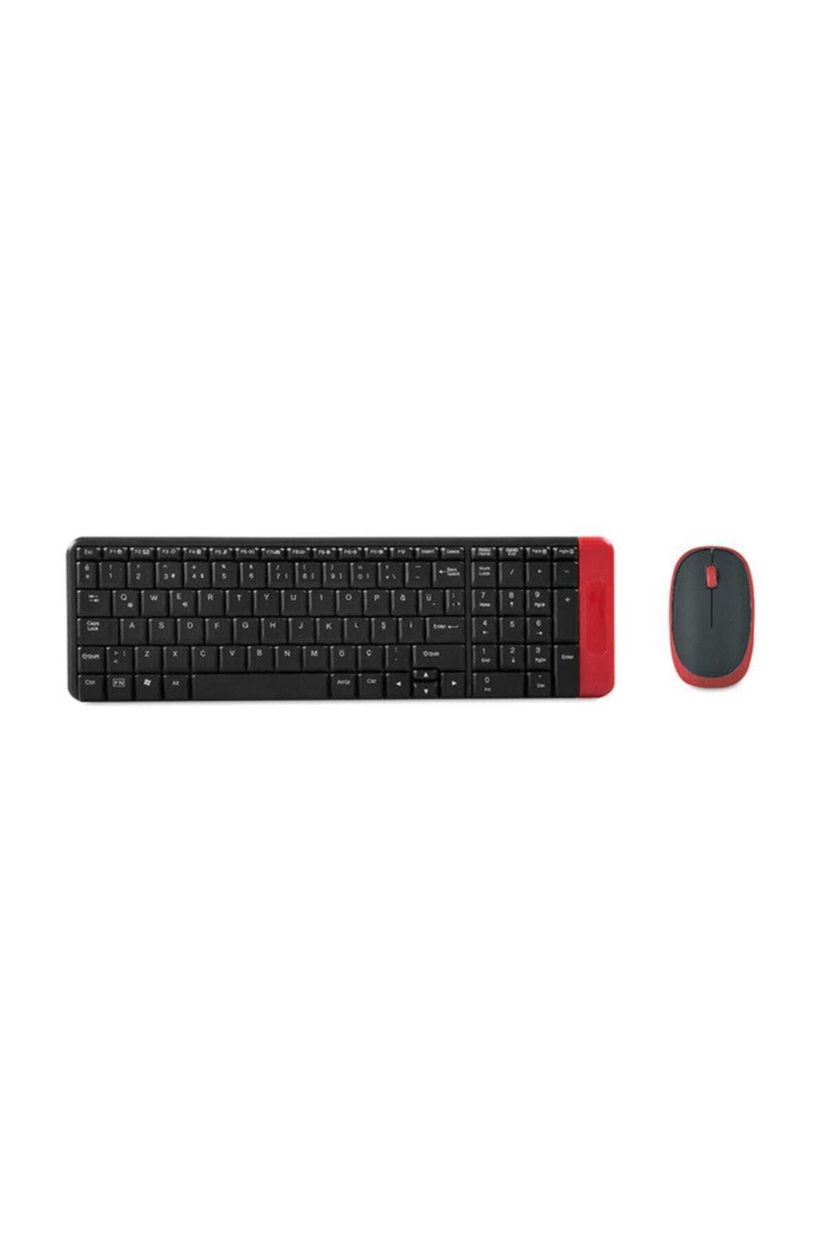 Everest Km-220 Siyah/kırmızı Kablosuz Q Multimedia Klavye + Mouse Set