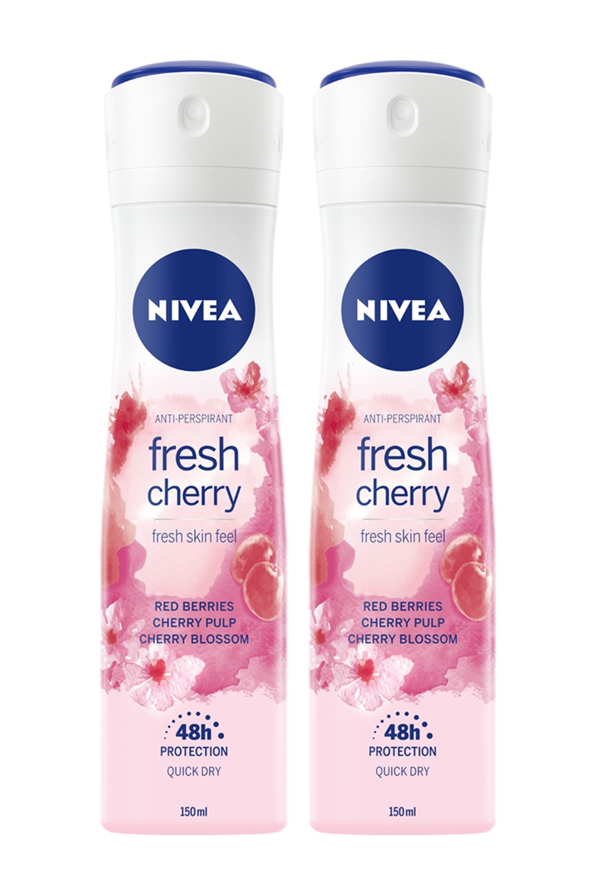 NIVEA Fresh Cherry Bayan Deodorant 150 Ml X2